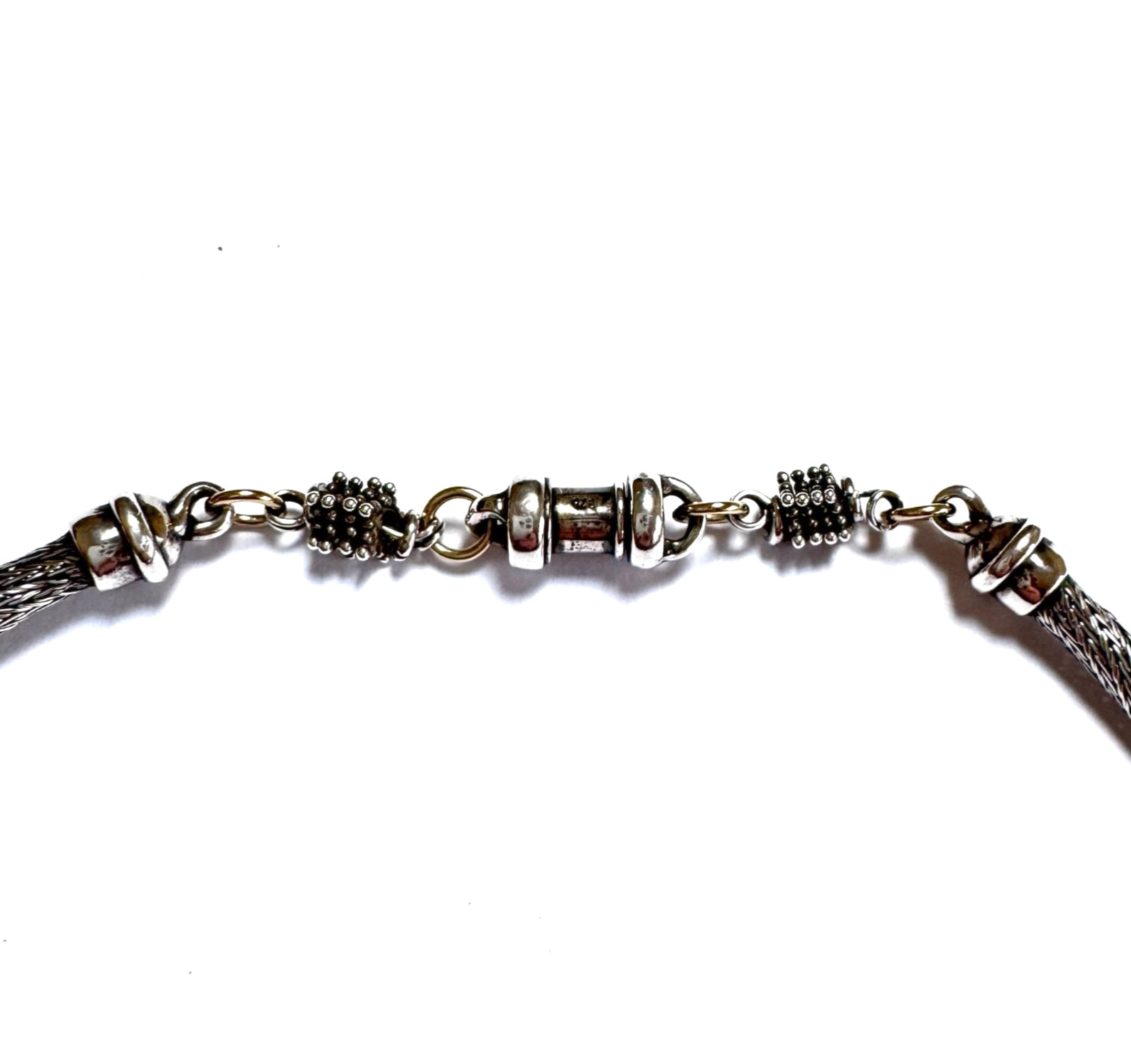 MICHAEL DAWKINS Necklace ONLY 4.5mm Sterling Silver 17.5” Mesh VERY GOOD COND