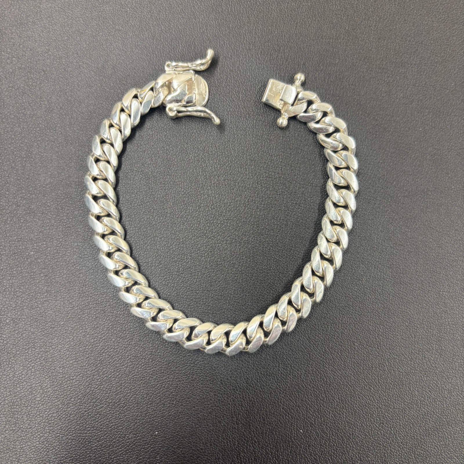 8mm Miami Cuban Link Bracelet – Real Solid 999 Fine Silver HANDMADE IN ITALY