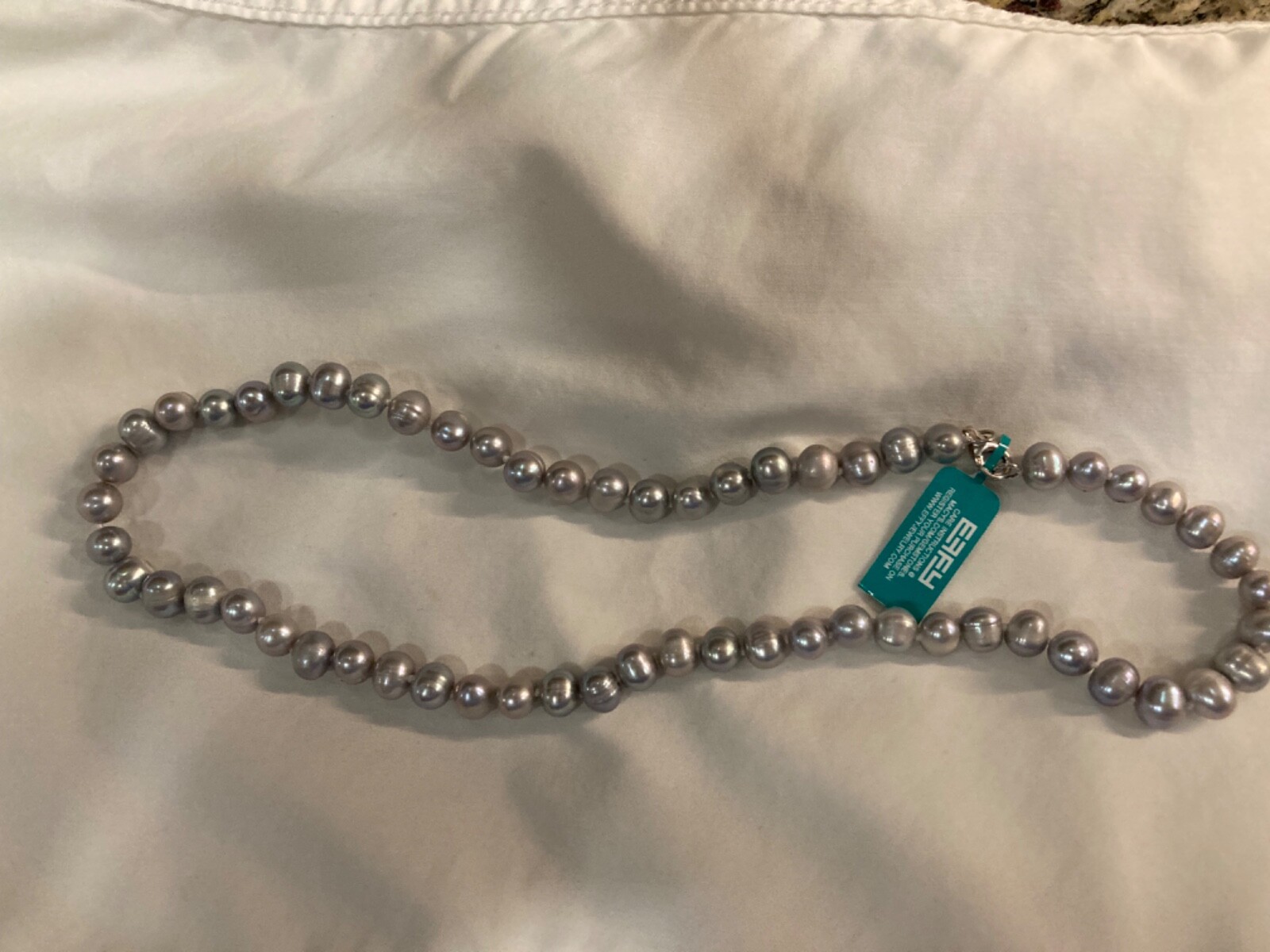 Pearl Necklace – cultured opaque – 17” REDUCED!