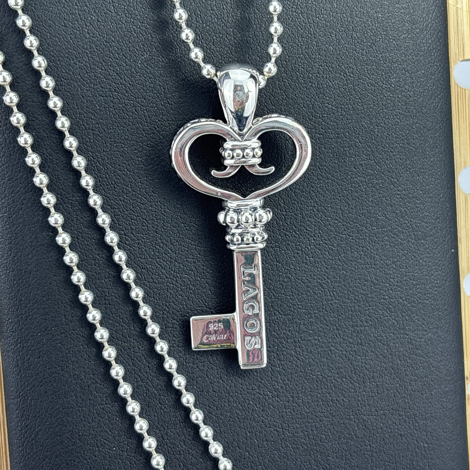 LAGOS Sterling Silver Caviar Key Pendant
