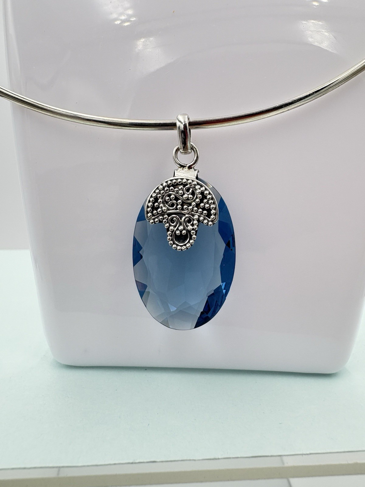 925 Solid Sterling Silver 24CT Genuine Tanzanite Gemstone Pendant – Pendant Only