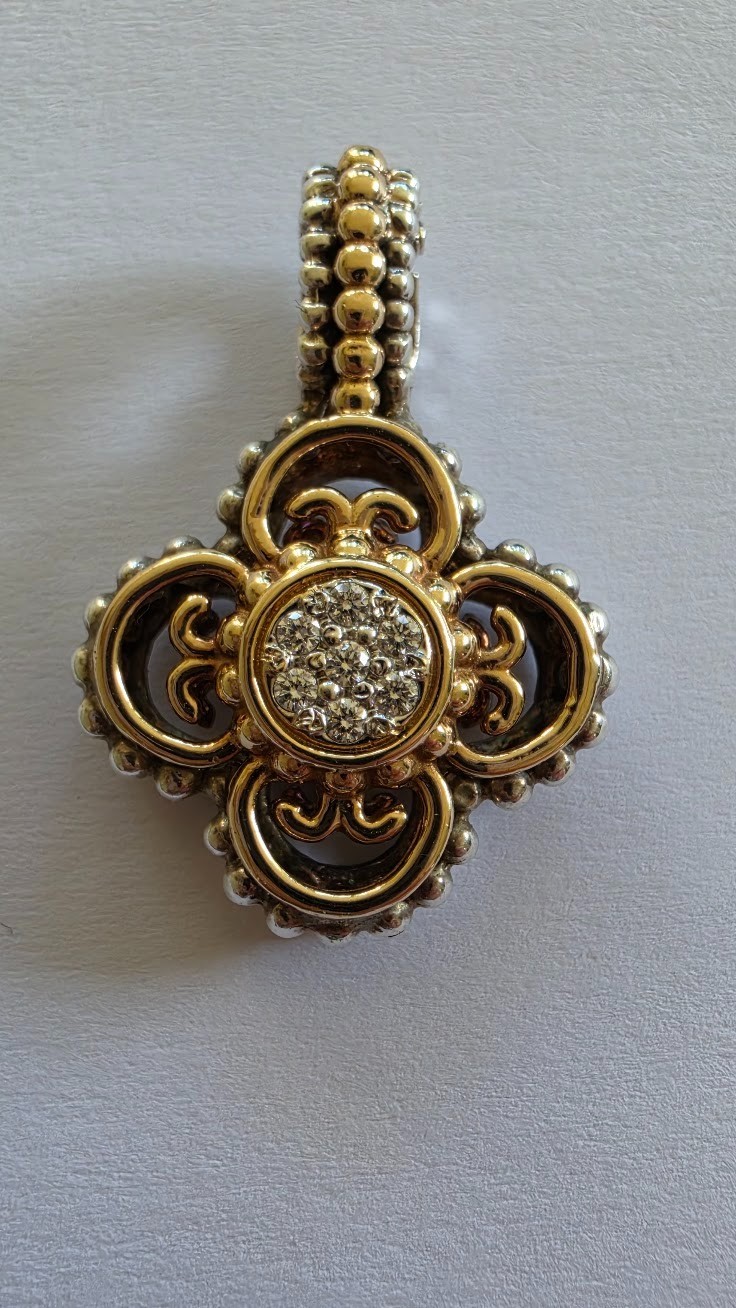 ALWAND VAHAN 14K Yellow Gold & Sterling Silver Pendant Enhancer