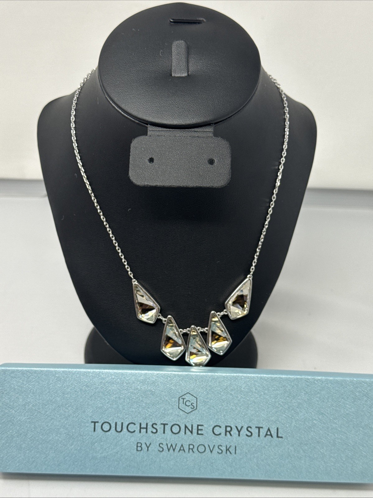 Touchstone Crystal by Swarovski ‘Kite’ Necklace, Silver Shade