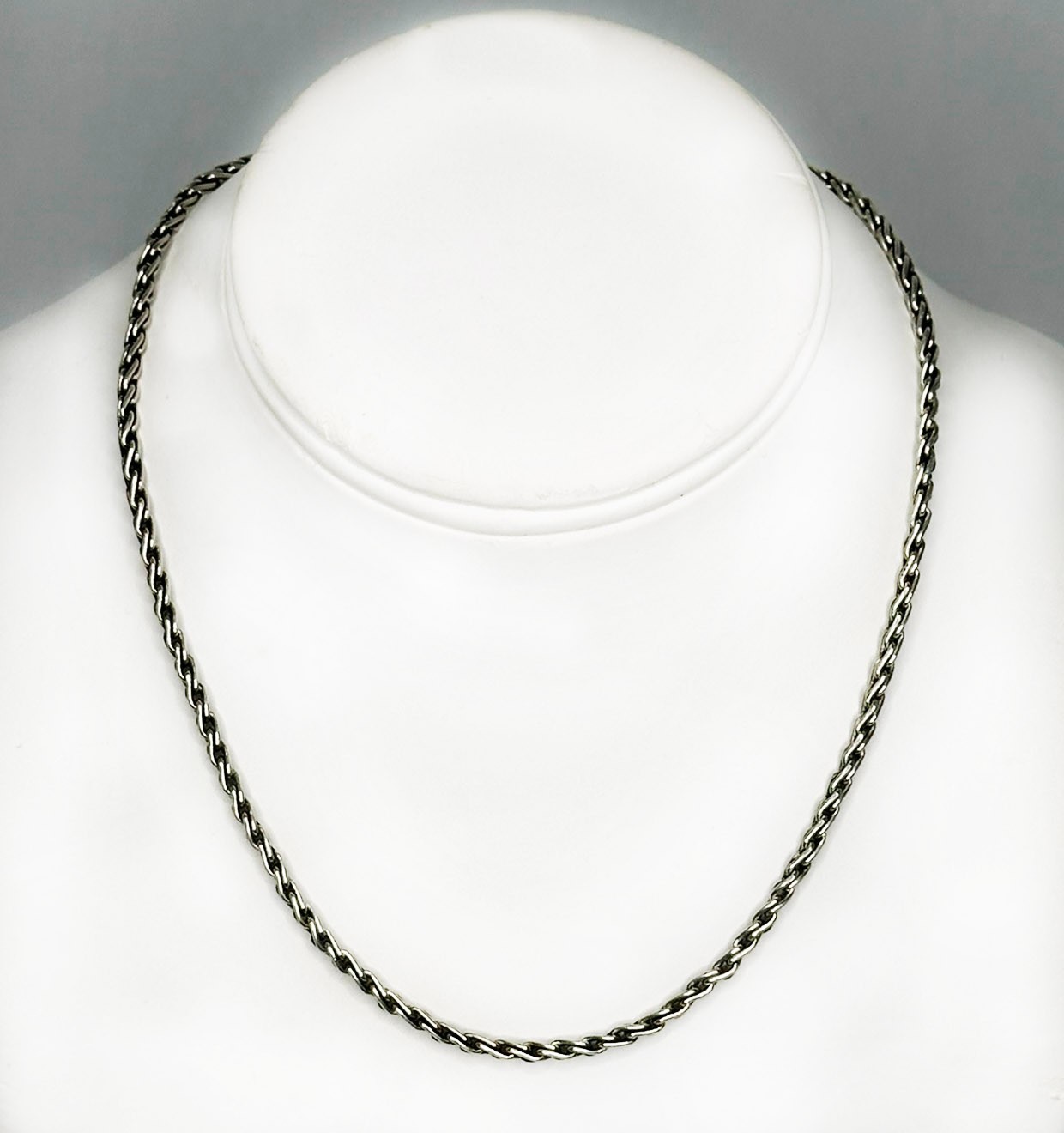Sterling Silver Rope Chain Necklace 16” | Egypt 925 | S-Hook Clasp | 19g