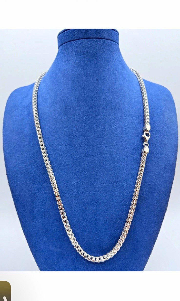 HEAVY SOLID 925 ITALY STERLING SILVER FRANCO CHAIN NECKLACE 28 6MM 863G G2U