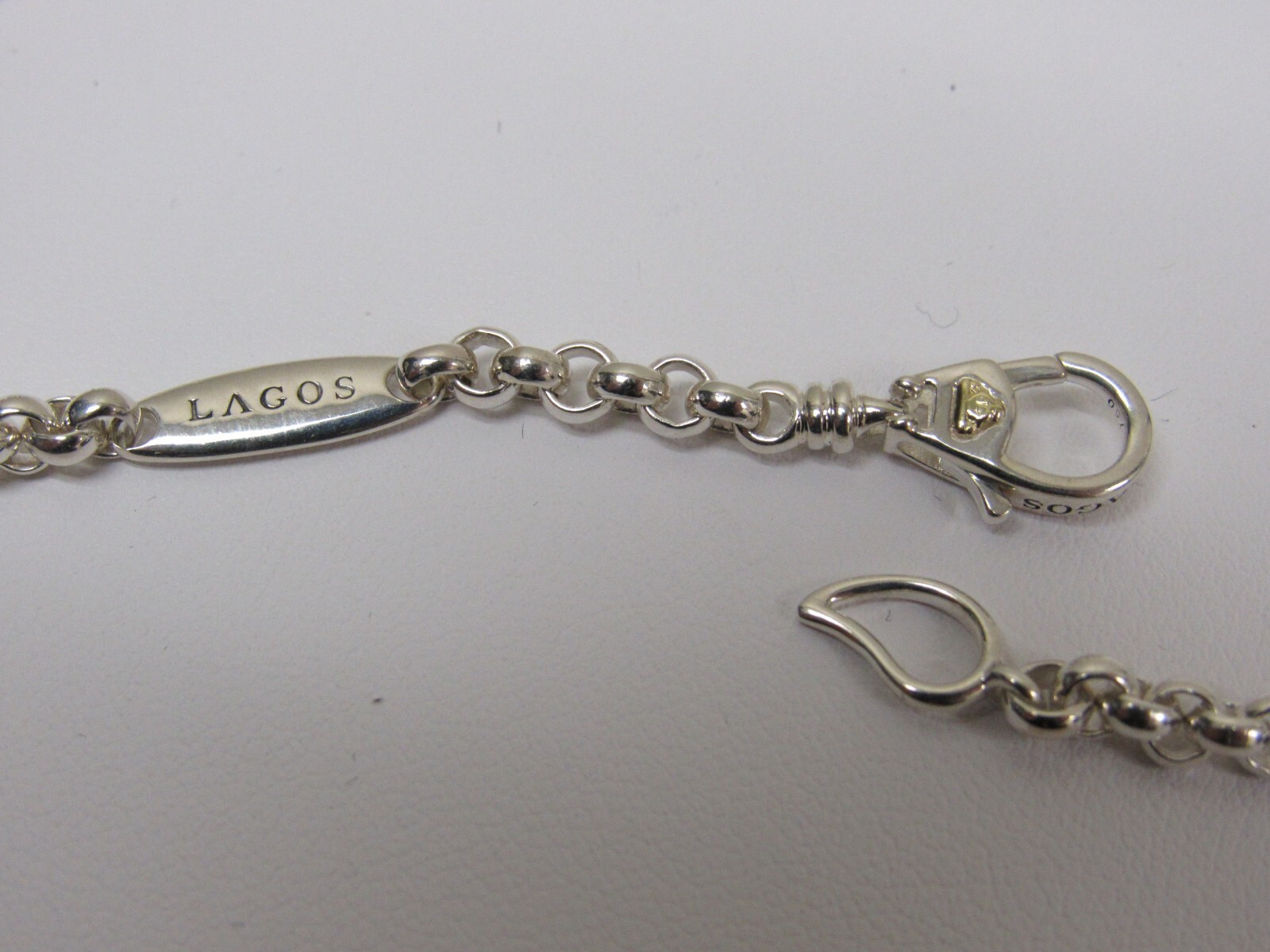 Designer LAGOS Sterling Silver 18k KSL Signature Caviar Pearl Necklace