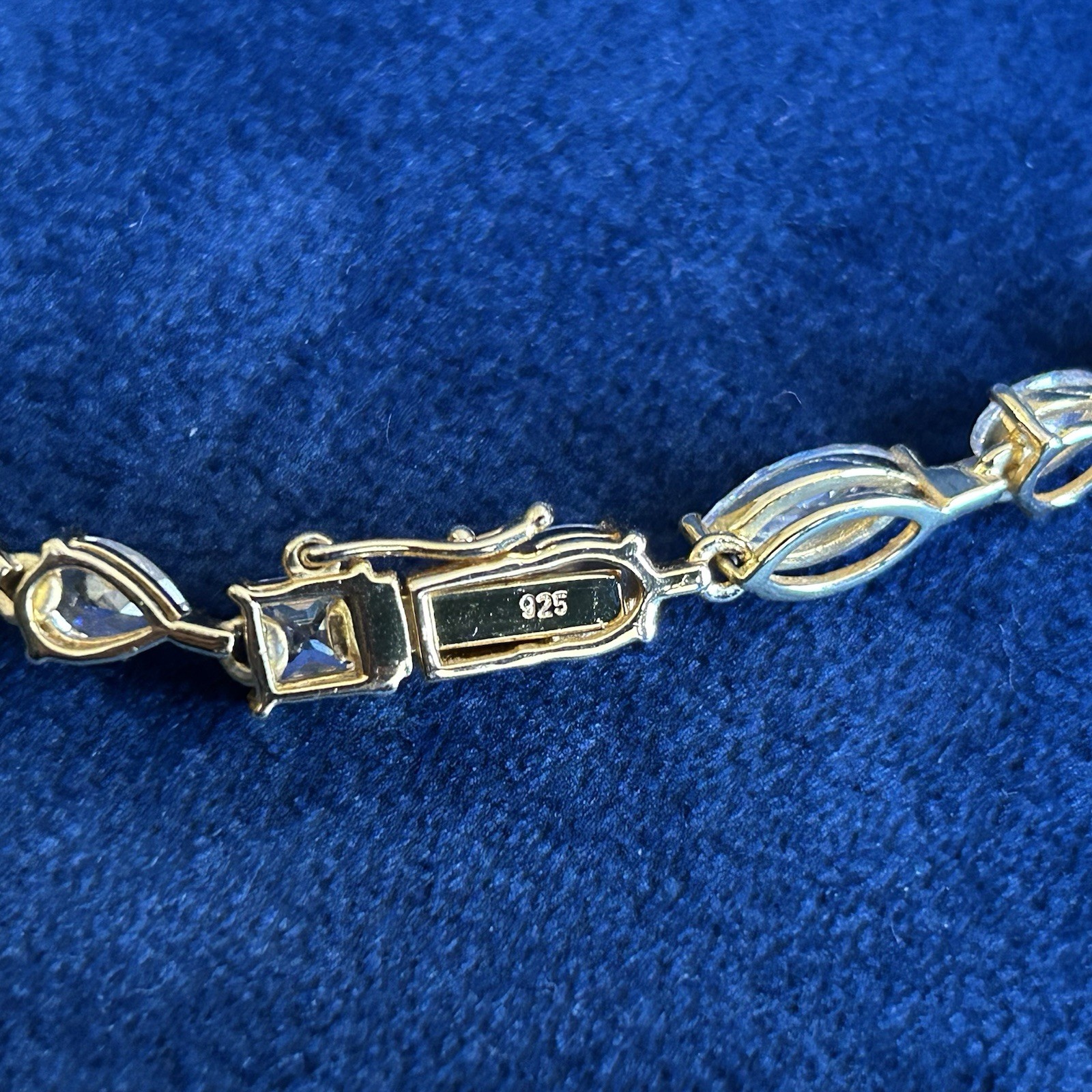 Statement Choker Tennis Necklace Multi-Cut Stones 14K Yellow Gold Plated