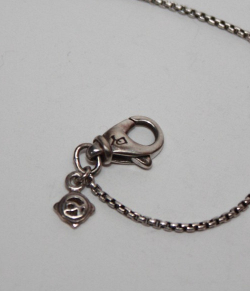 David Yurman Sterling Silver Chatelaine Gold Dome Pendant Necklace 17″ [075GRA]