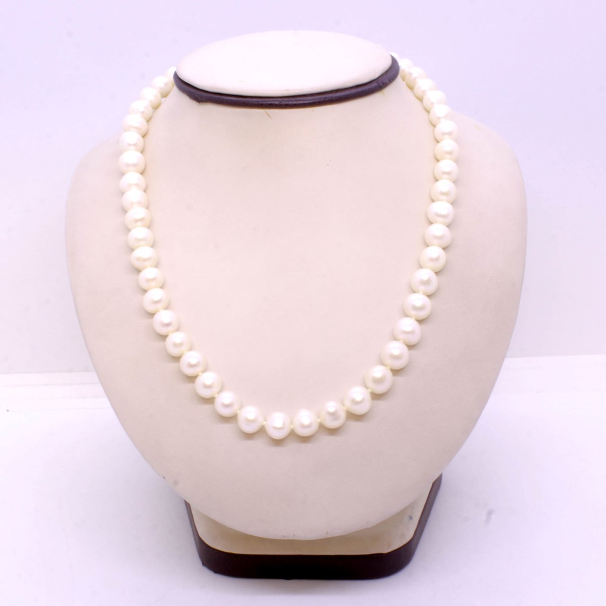 16″ 925 Sterling Silver 9mm Cultured Freshwater Pearl Strand String (LP2103294)