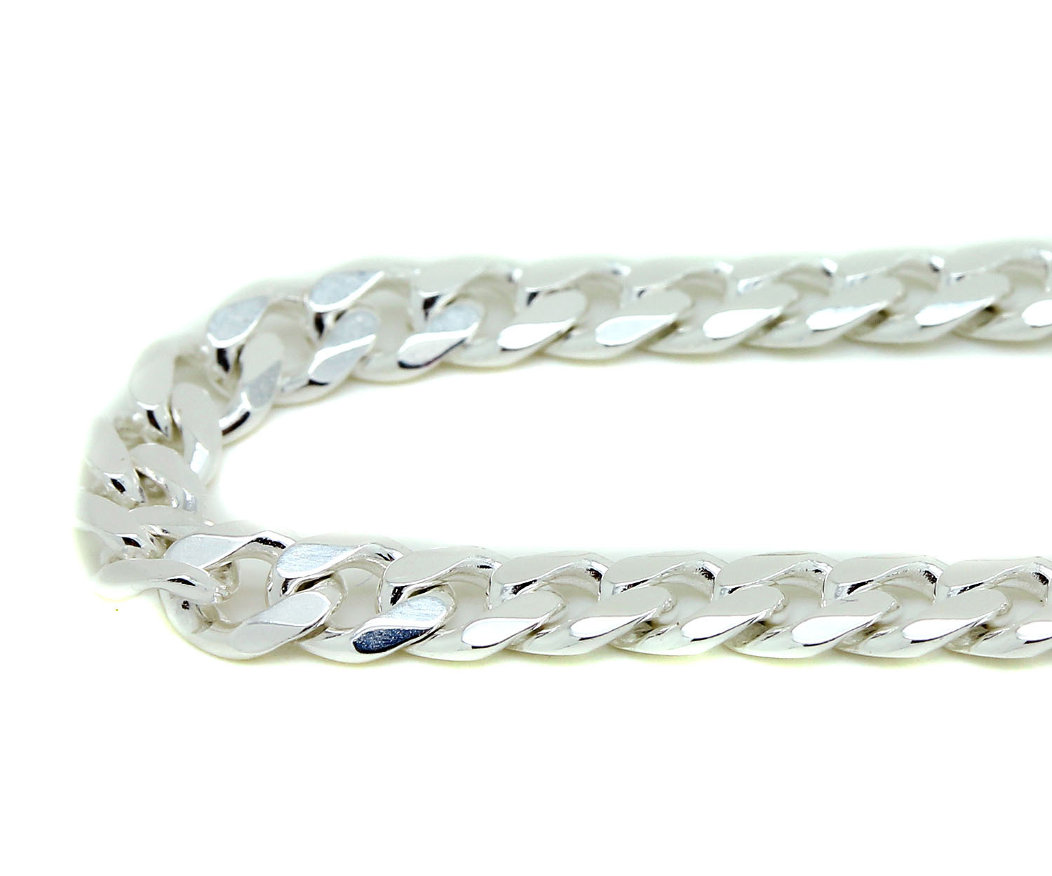 Solid .925 Sterling Silver Cuban Curb Heavy Chain Italy Light Necklace 16-30In