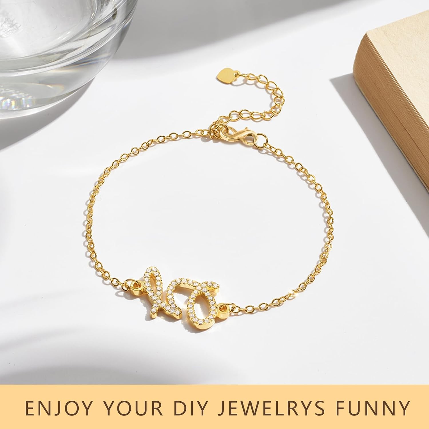 925 Sterling Silver Gold Necklace Extender, Lobster Claw Clasp for Jewelry