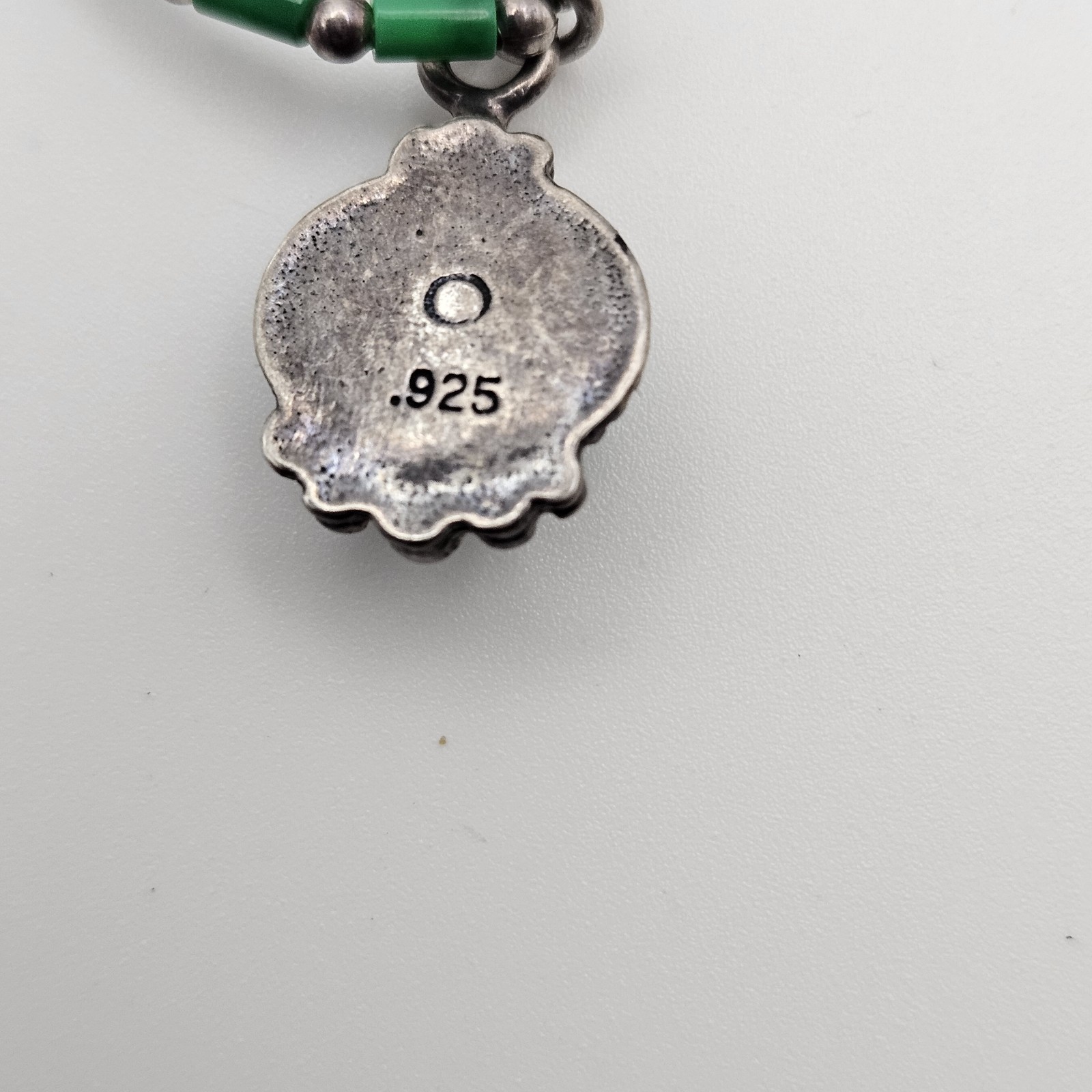 925 Sterling Silver Malachite Liquid Silver Southwestern Boho Necklace