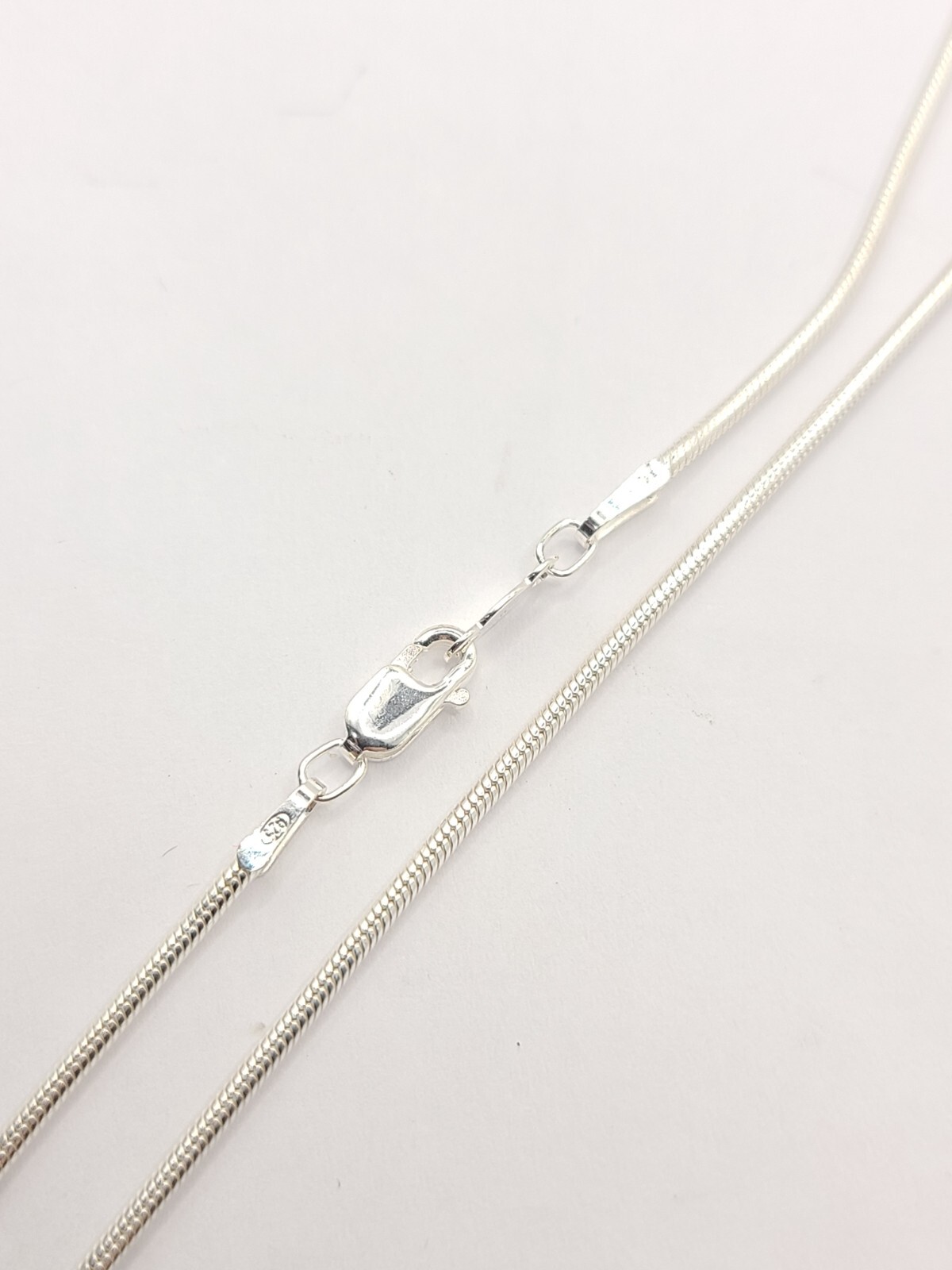 20″ 1.5mm Round Snake 925 Solid Sterling Silver Neck Chain Necklace FROM ITALY