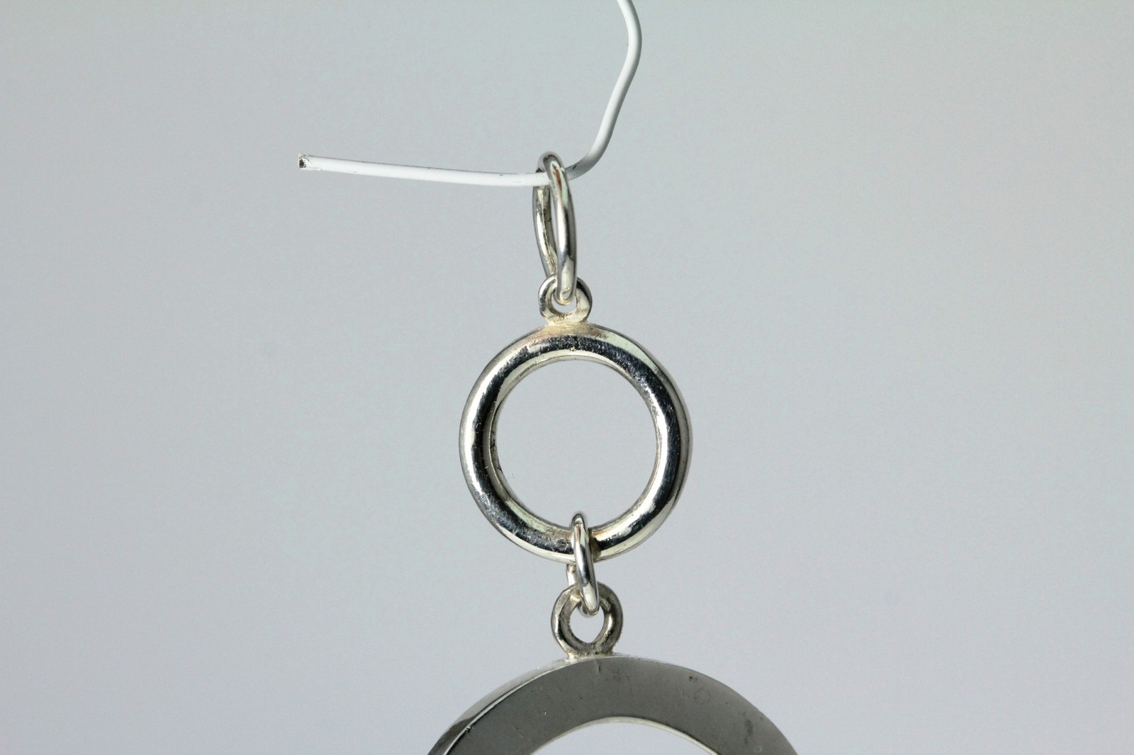 925 Sterling Silver Round Stone Setting Large Pendant 9.6 Grams (PEN3521)