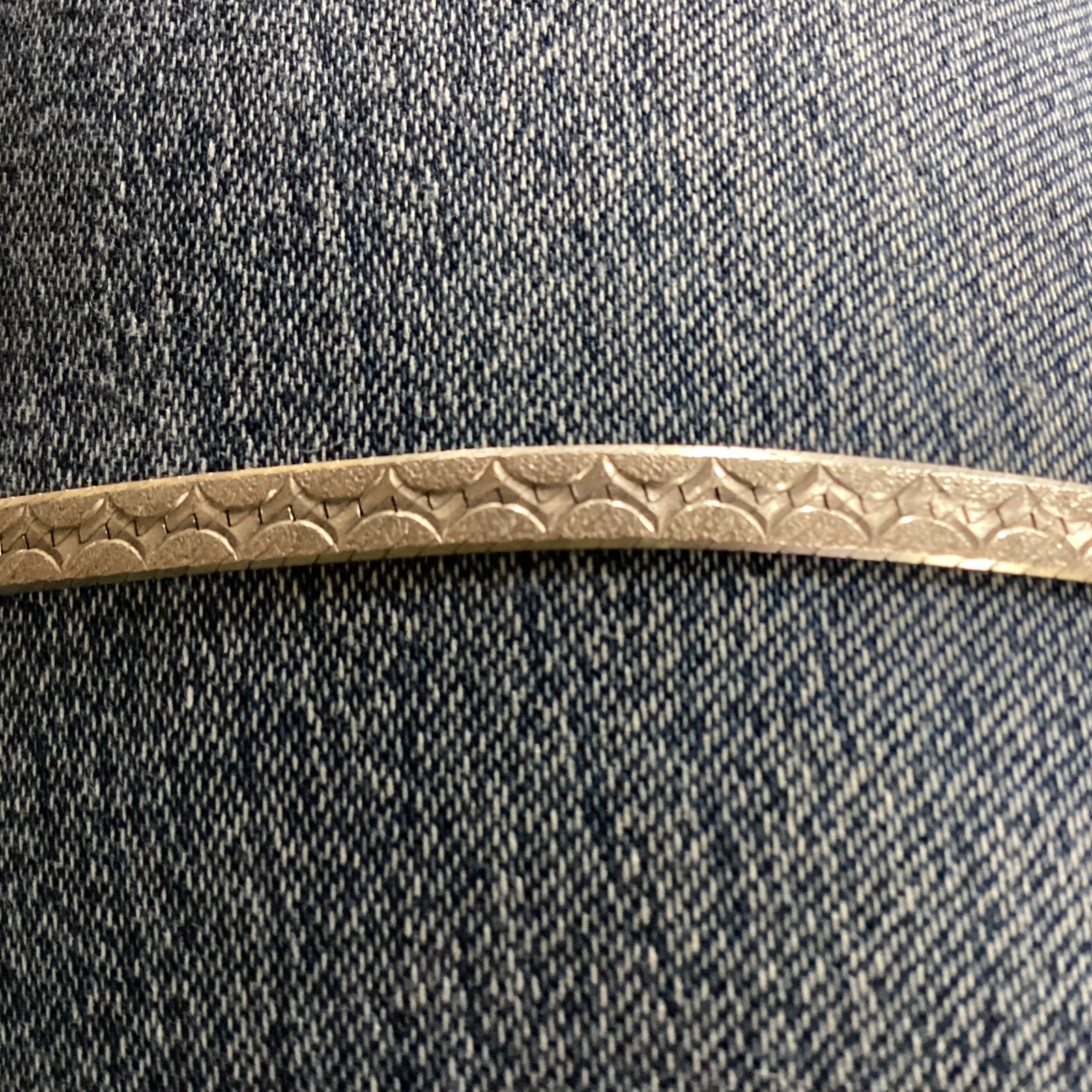 MILOR Italy Sterling Silver Wide Textured Herringbone Necklace 24”reversible 23G