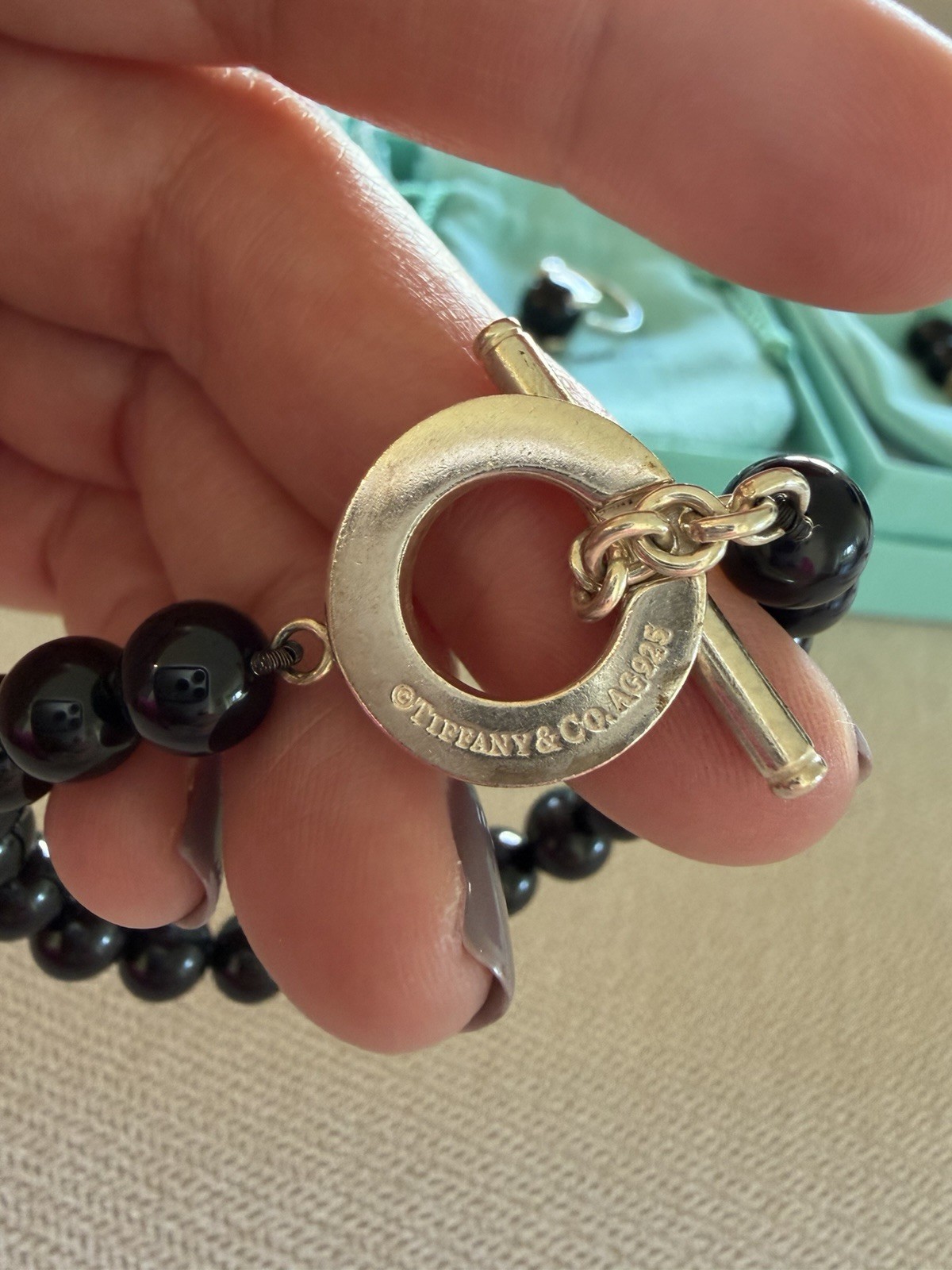 Tiffany Black Onyx Bead And Sterling Silver Paloma Picasso Set 2015