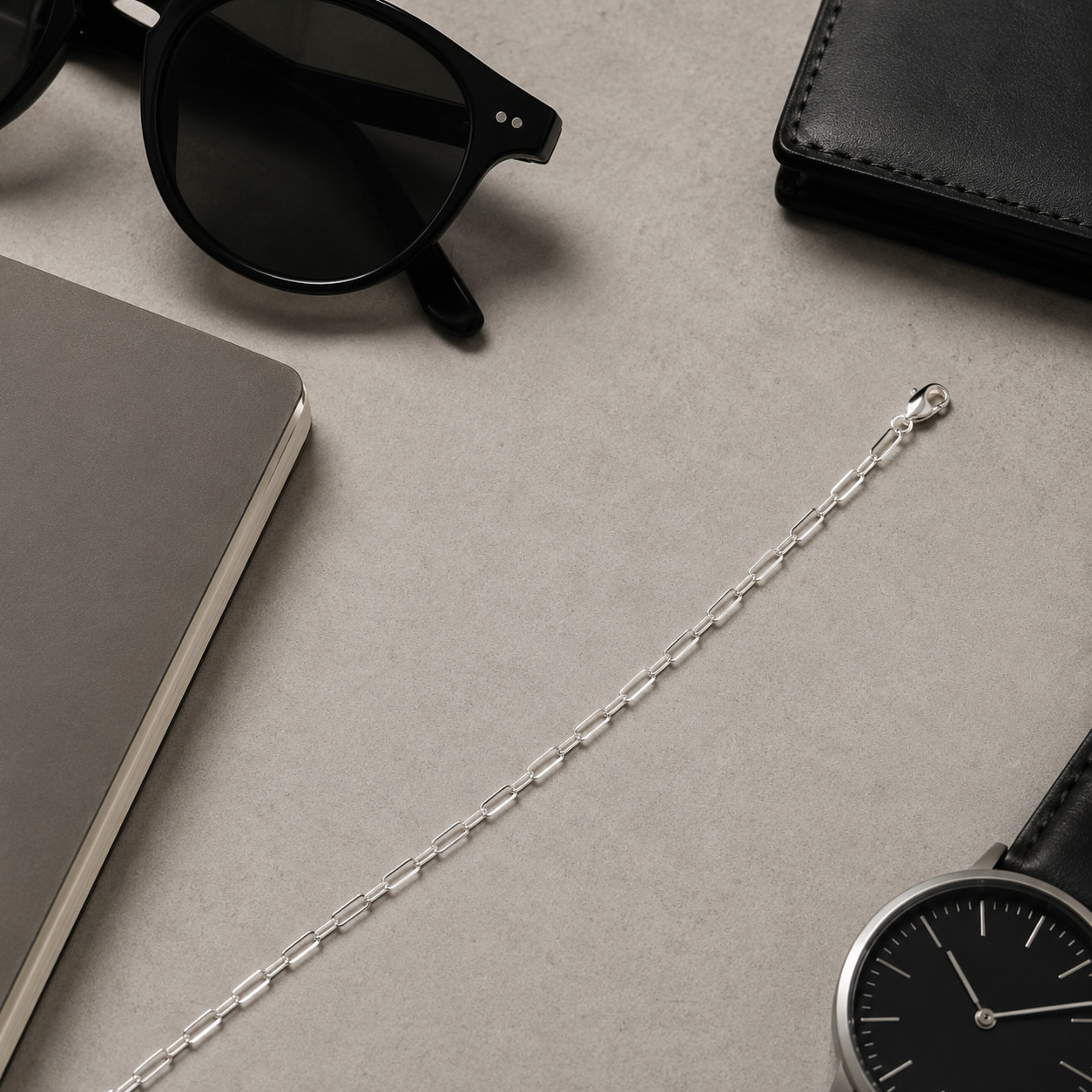 925 Sterling Silver Paperclip Chain Necklace – 2.8mm