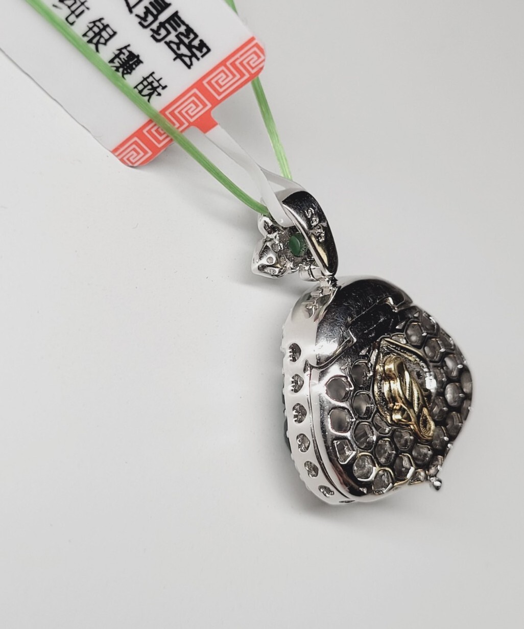 Certified Green Jade Buddha silver pendant inlaid Icy light green Buddha 满绿翡翠开心佛
