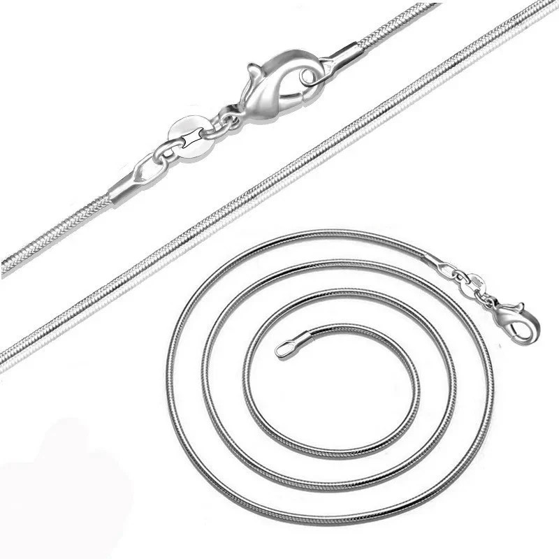Men&Women’s 925 Sterling Silver Tarnish-Free Italian Snake Chain Necklace 16-24*