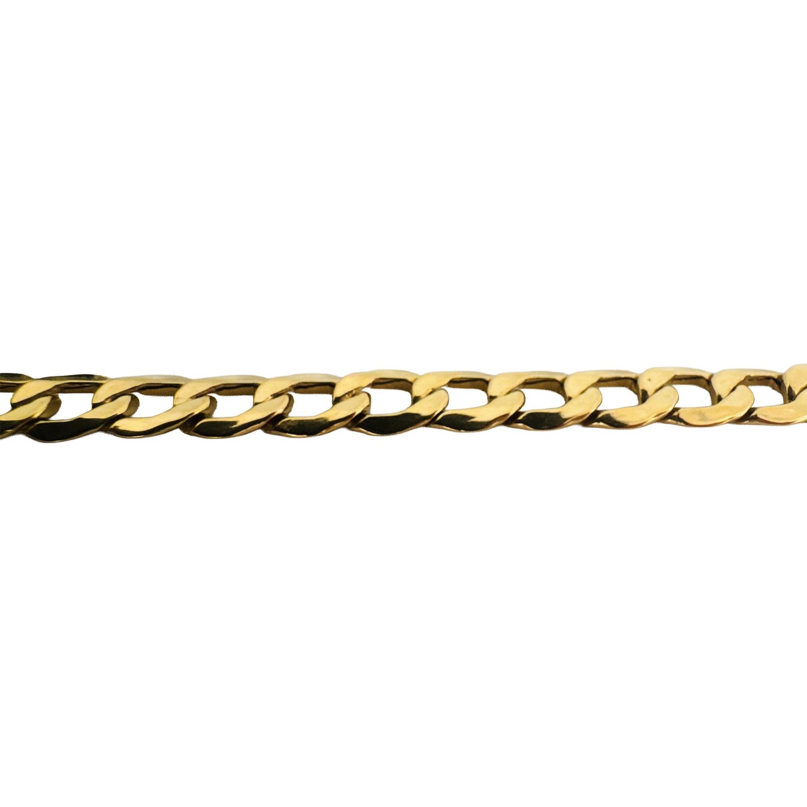 18k Yellow Gold 13.8g Hollow Light 6.5mm Curb Link Necklace 18″
