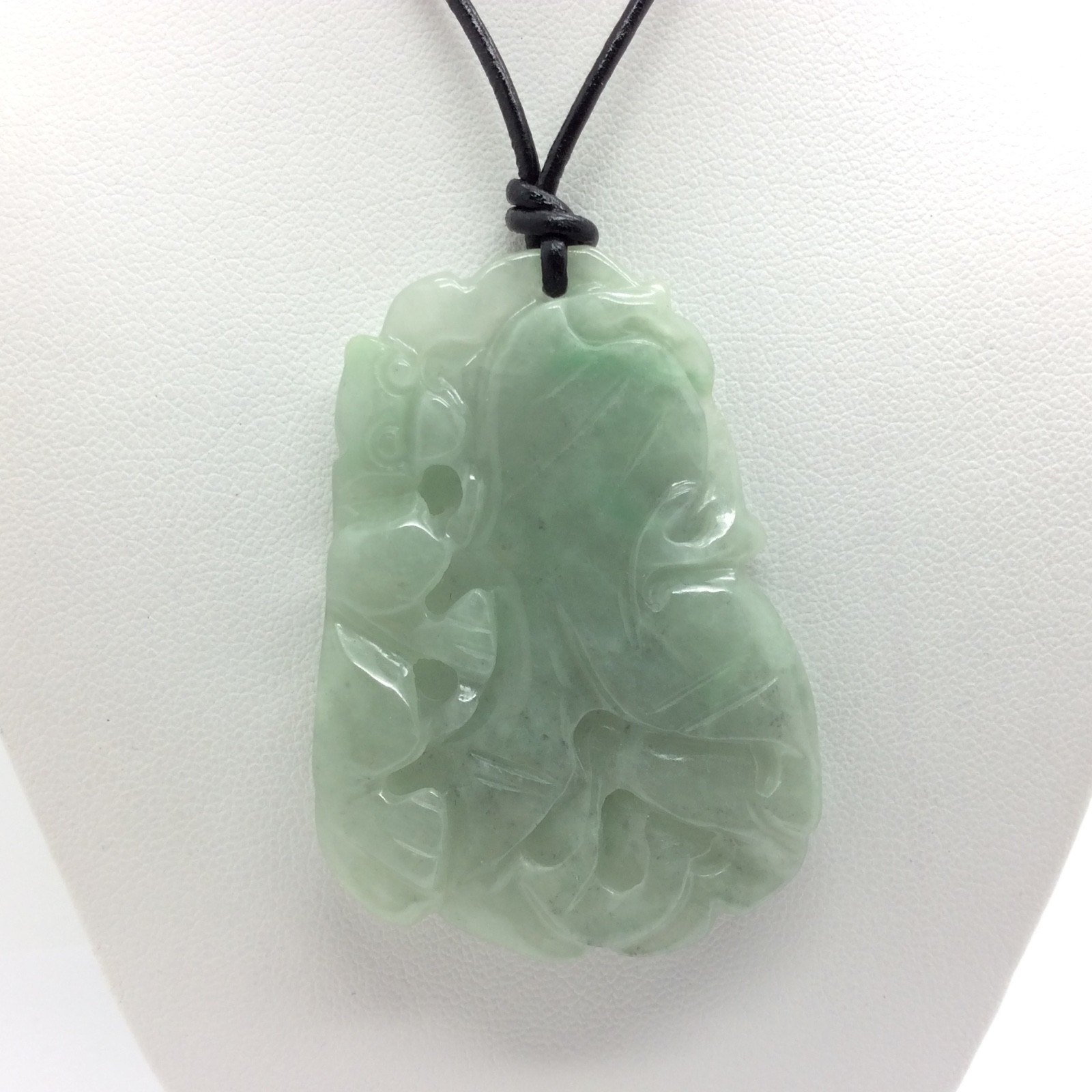 Burmese Jade Cabbage Tiger Pendant Green Jadeite Jade Stone Necklace Myanmar