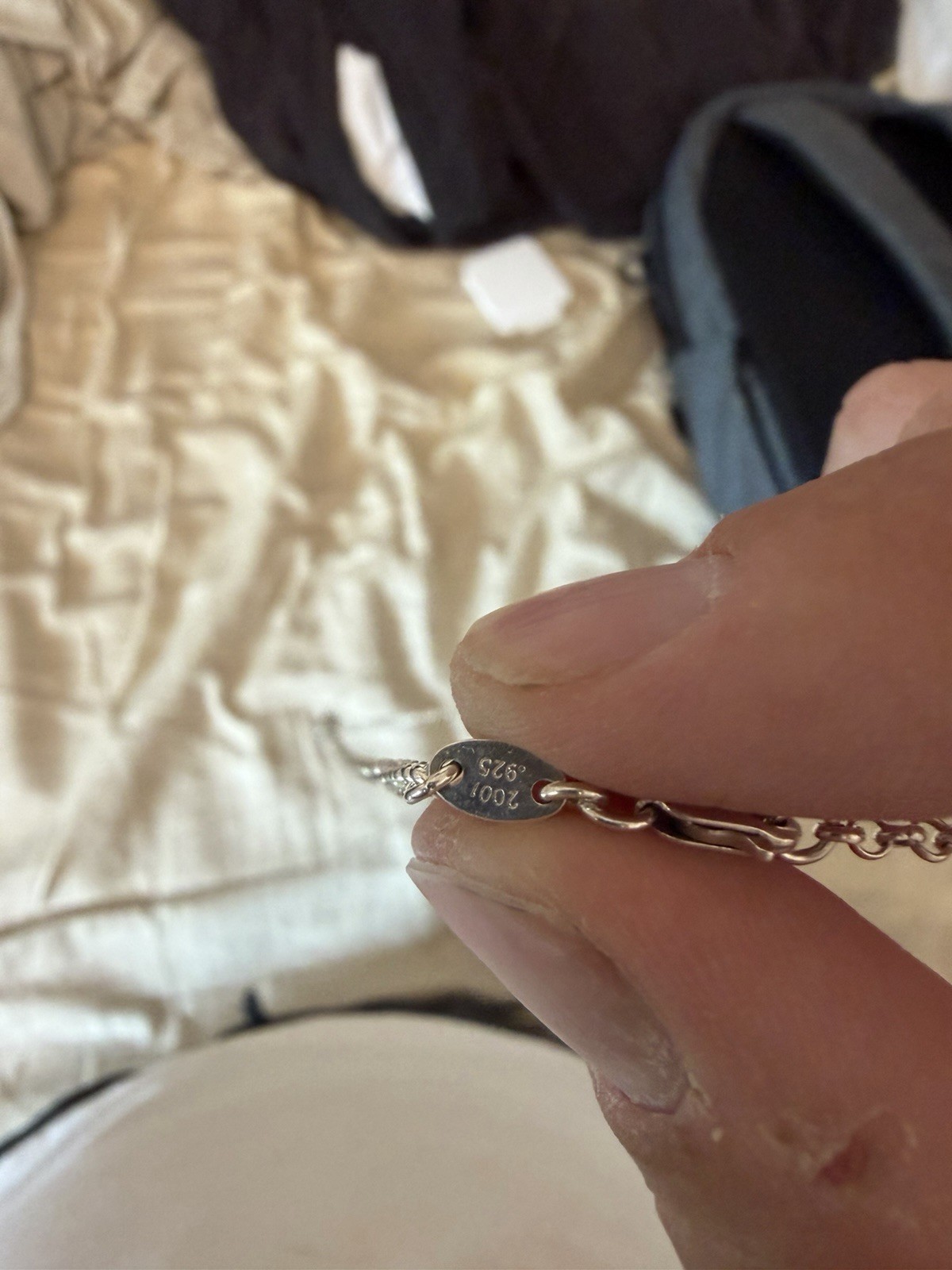 Chrome Hearts 925 Sterling Silver Dagger Pendant Cable Chain Necklace Lobster