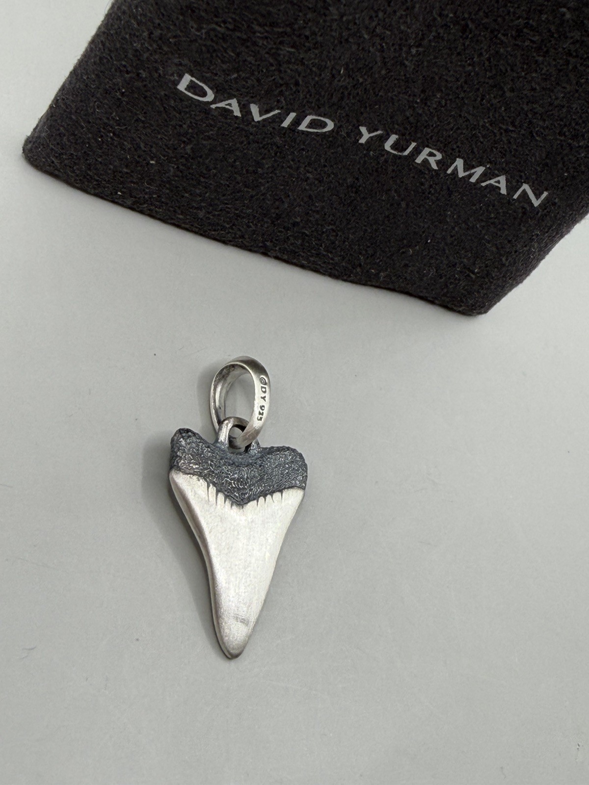 David Yurman Sterling Silver Shark tooth 25mm Amulet Pendant