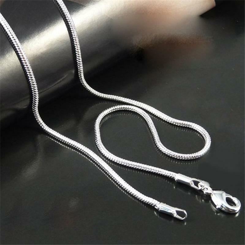 Men & Women’s Solid 925 Sterling Silver 20 inch 1.2mm Round Snake Chain Necklace