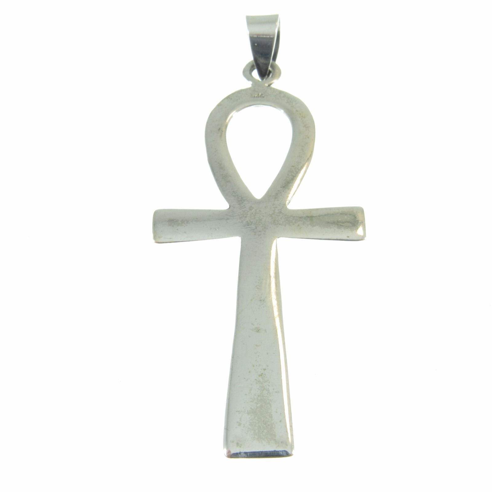 Large Solid 925 Sterling Silver Egyptian ANKH Cross Pendant, Key of Life