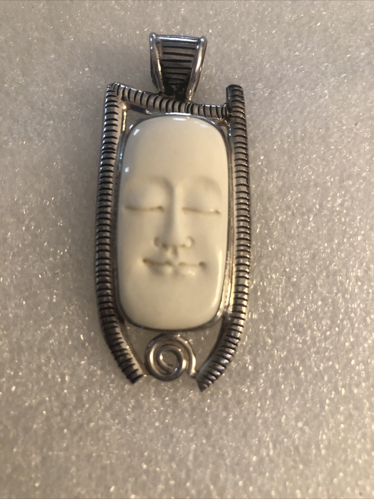 sterling silver buddha pendant