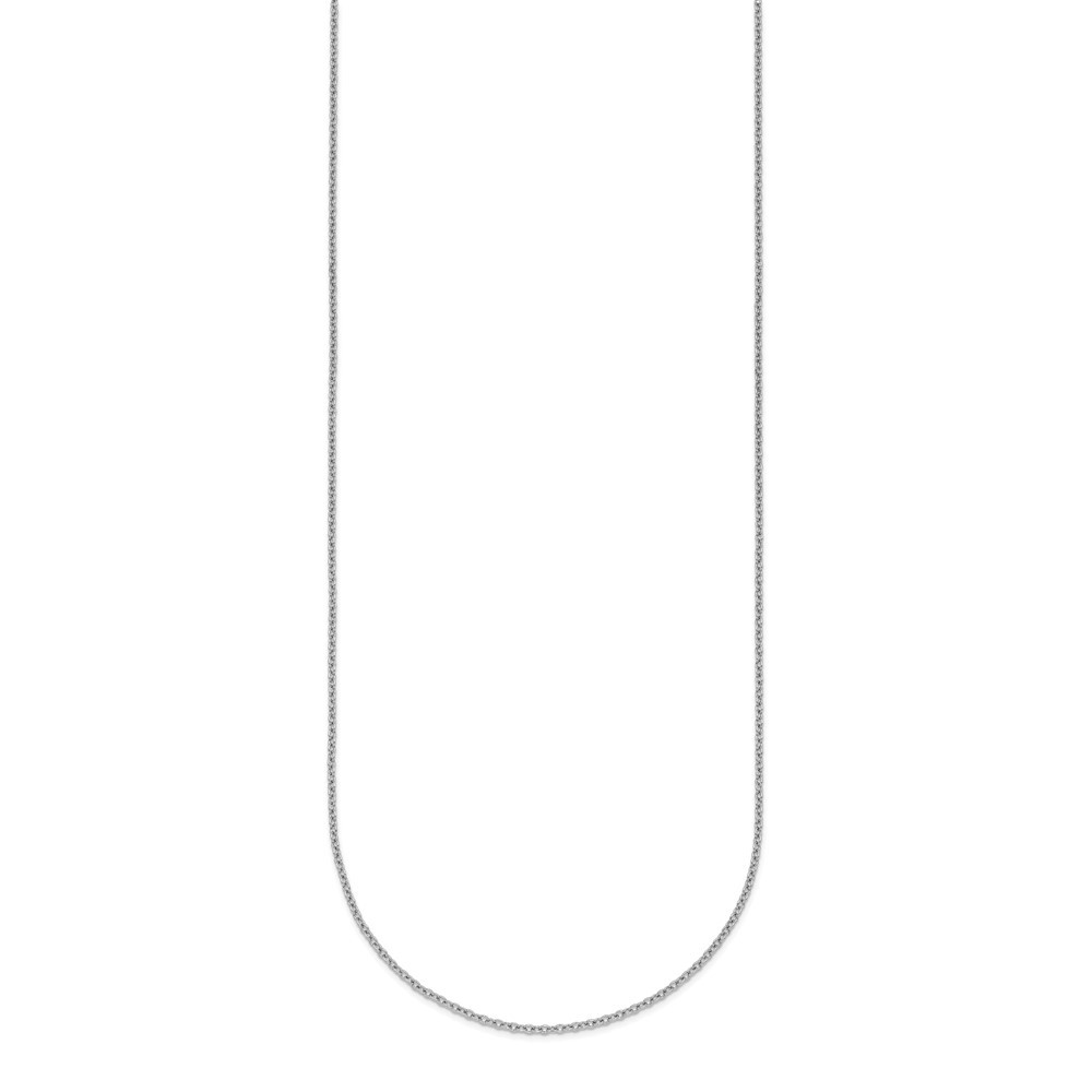 Platinum 1.3mm Solid Cable Chain Necklace 20″ for Women 3.11g