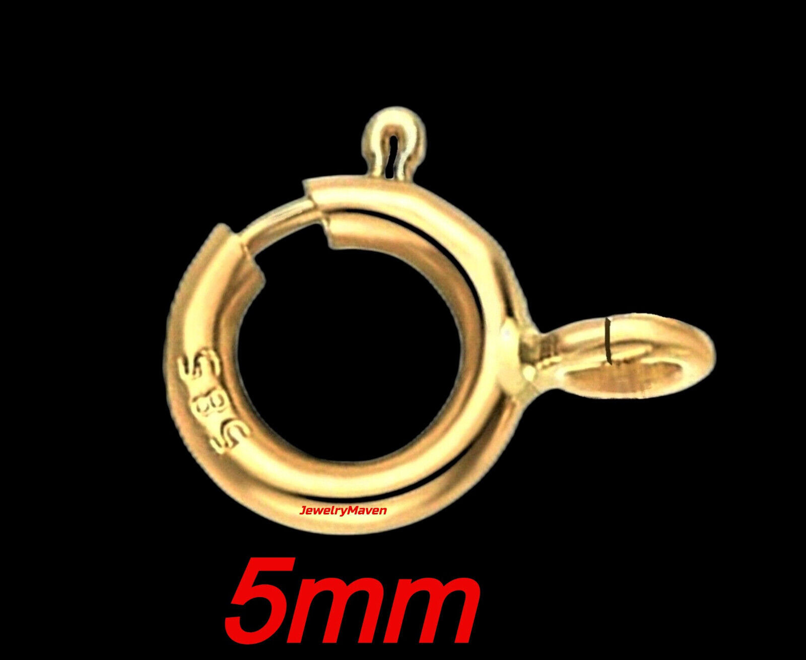 14k 2mm Cable Yellow Gold 5mm Spring Ring Clasp 1″ Chain Extender or Safety