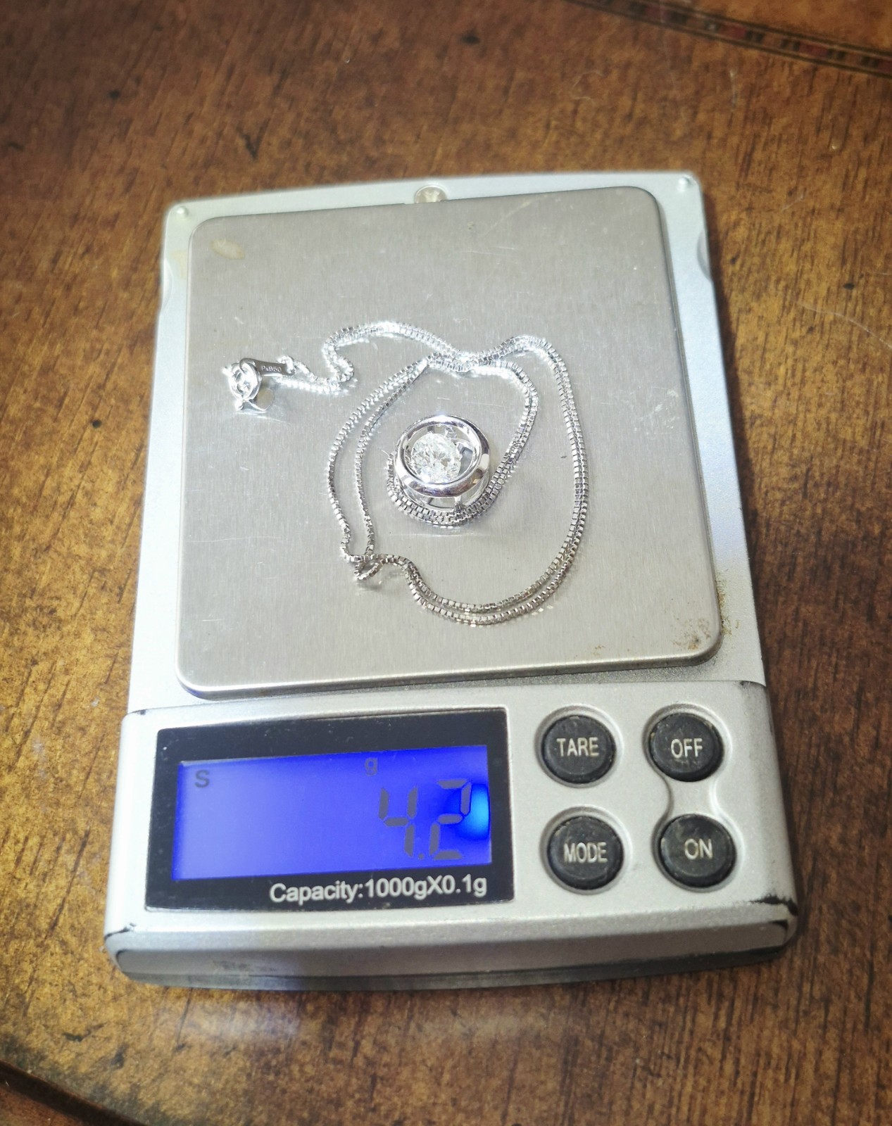 AMAZING HUGE PLATINUM COLORLESS EARTH MINED 1.19ct DIAMOND MOTION NECKLACE $9600