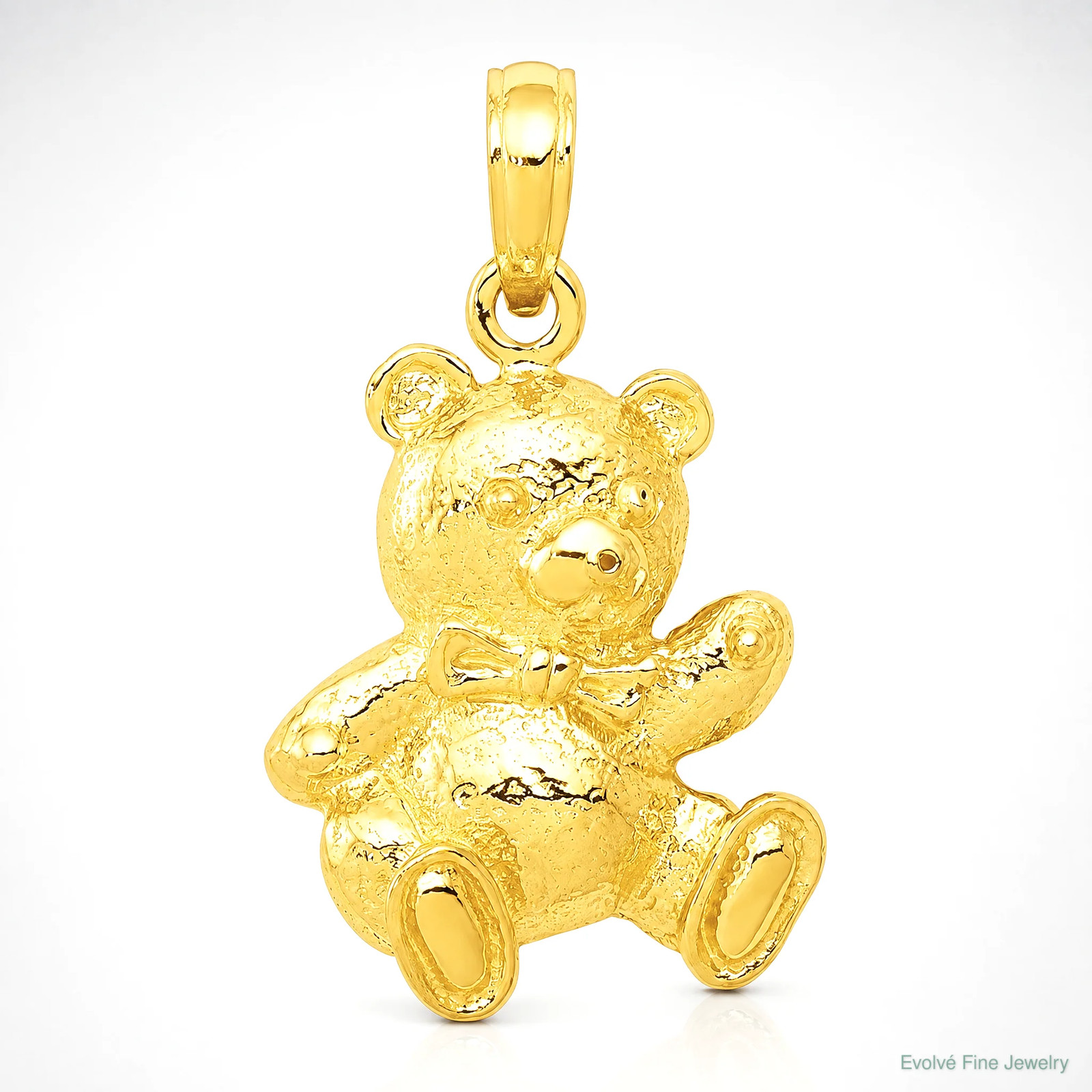 10K / 14K Yellow Gold Teddy Bear Pendant