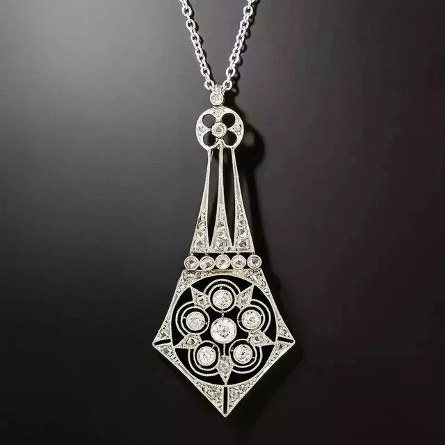 Round Cut Style Lab Created Diamond Women’s Gift Pendant 14K White Gold Plated