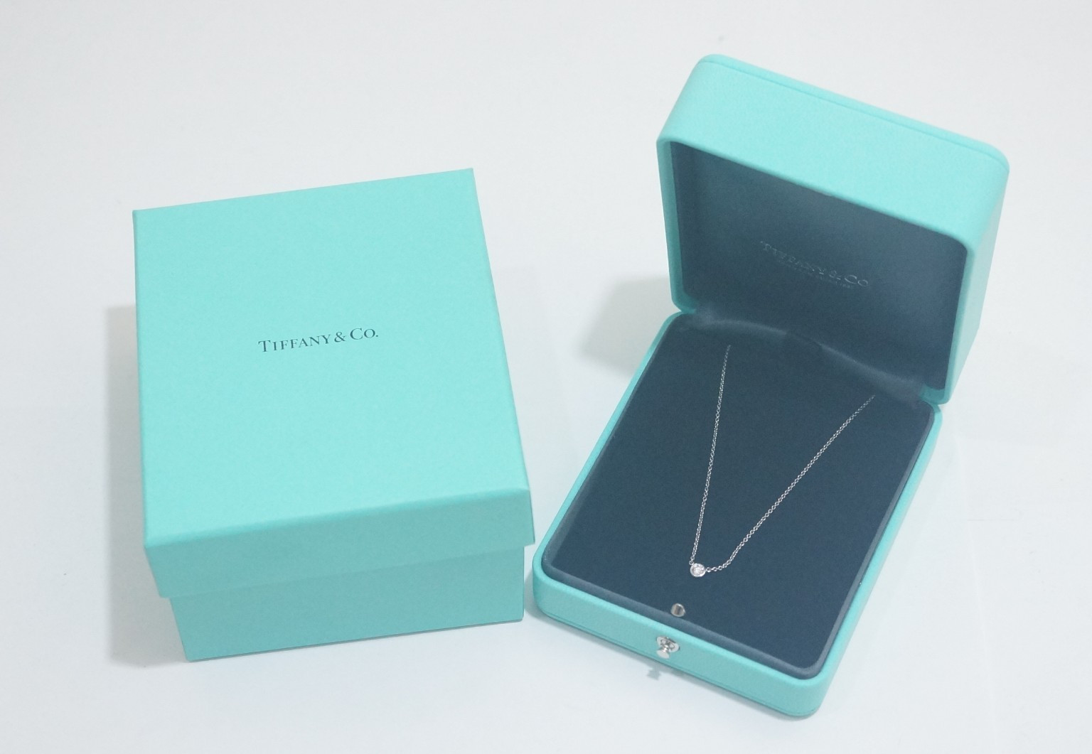 Tiffany & Co. Pt 950 Platinum Elsa Peretti Diamond By The Yard Necklace 0.17ct
