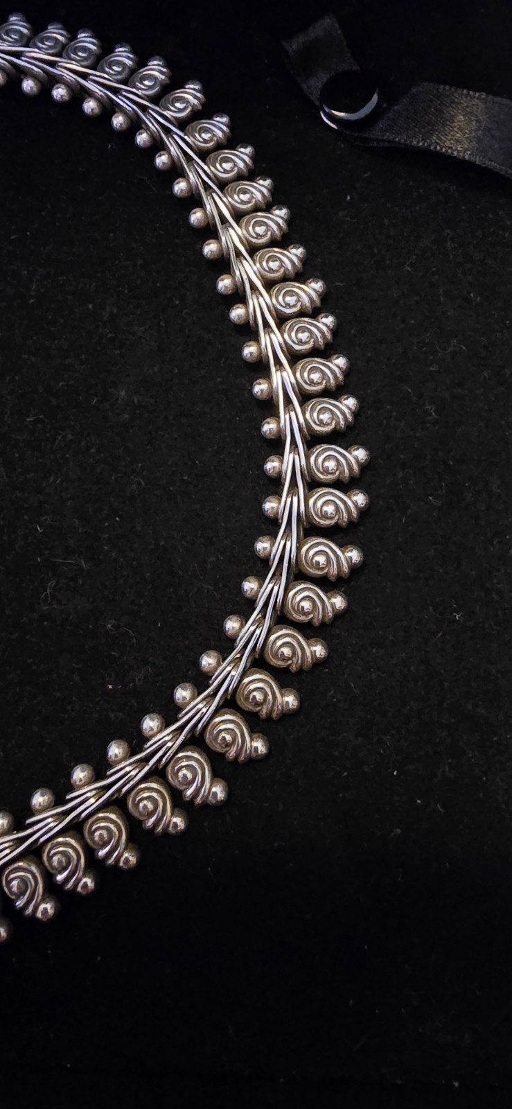 Vintage Sterling Silver India Rajasthan Tribal Necklace .925 64g