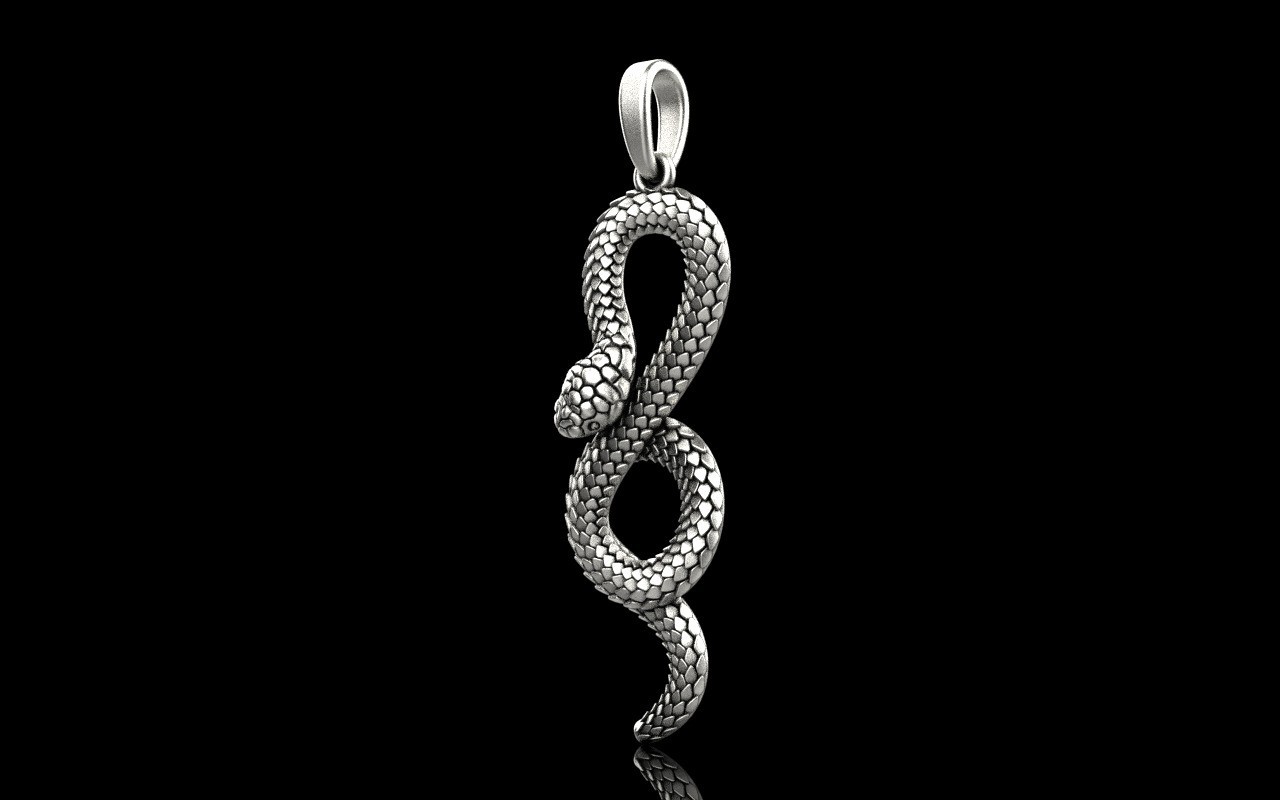 14k gold plated snack pendant solid 925 silver valentine day gift for her & him