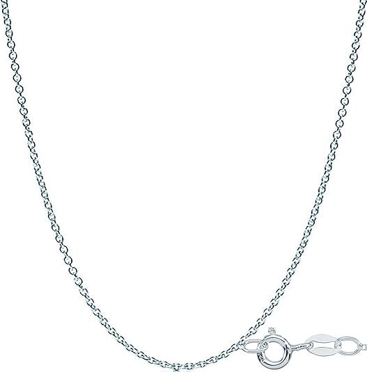 925 Stamped Sterling Silver Chain Necklace, Made in Italy, 20 Inch