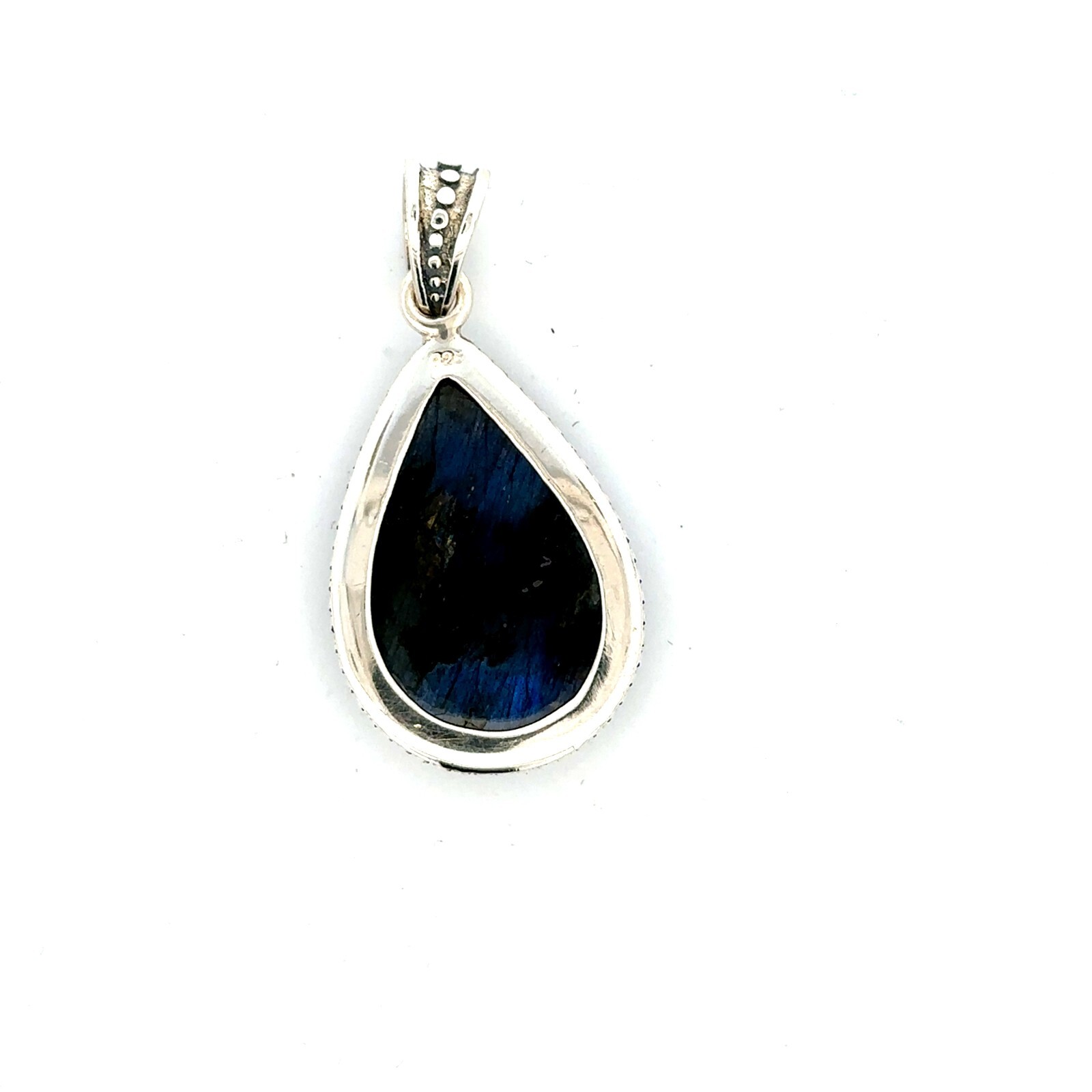 Sterling Silver Labradorite Pendant (3/4 x 1 1/2 Inch)