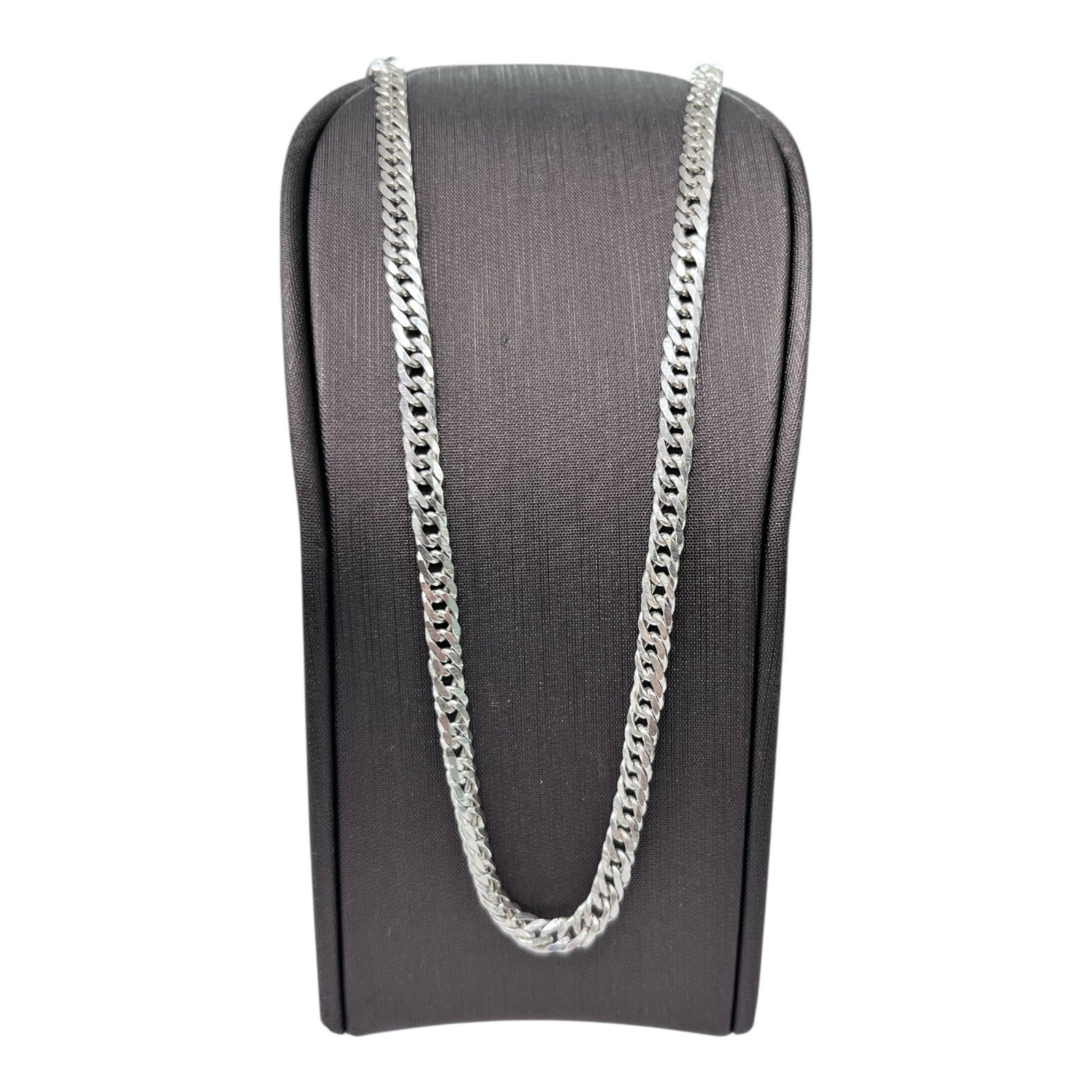 Silver 925 Double Curb Link Chain Necklace 19.09 Grams 60cm 4mm Wide. Brand New