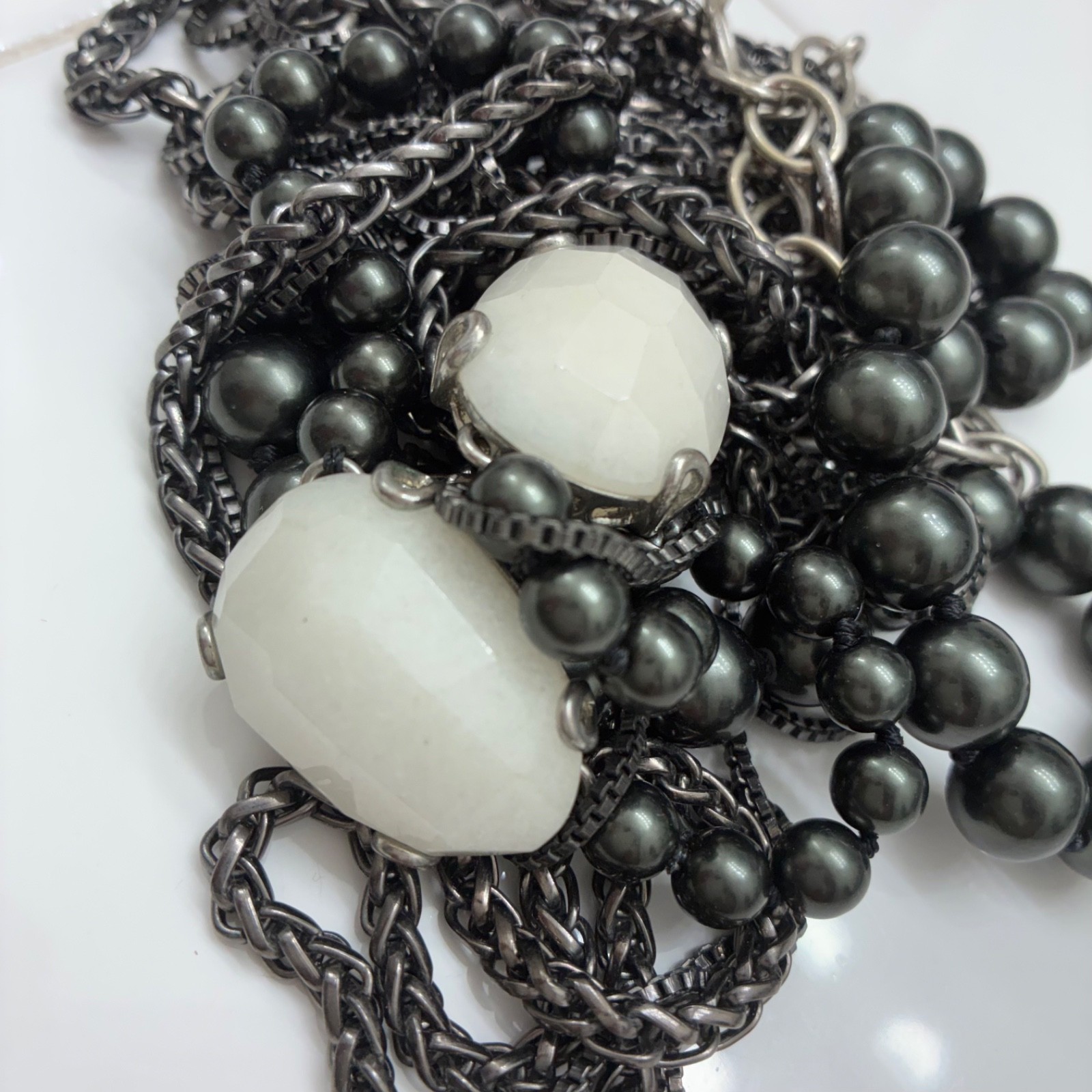 Black Pearl Statement Necklace