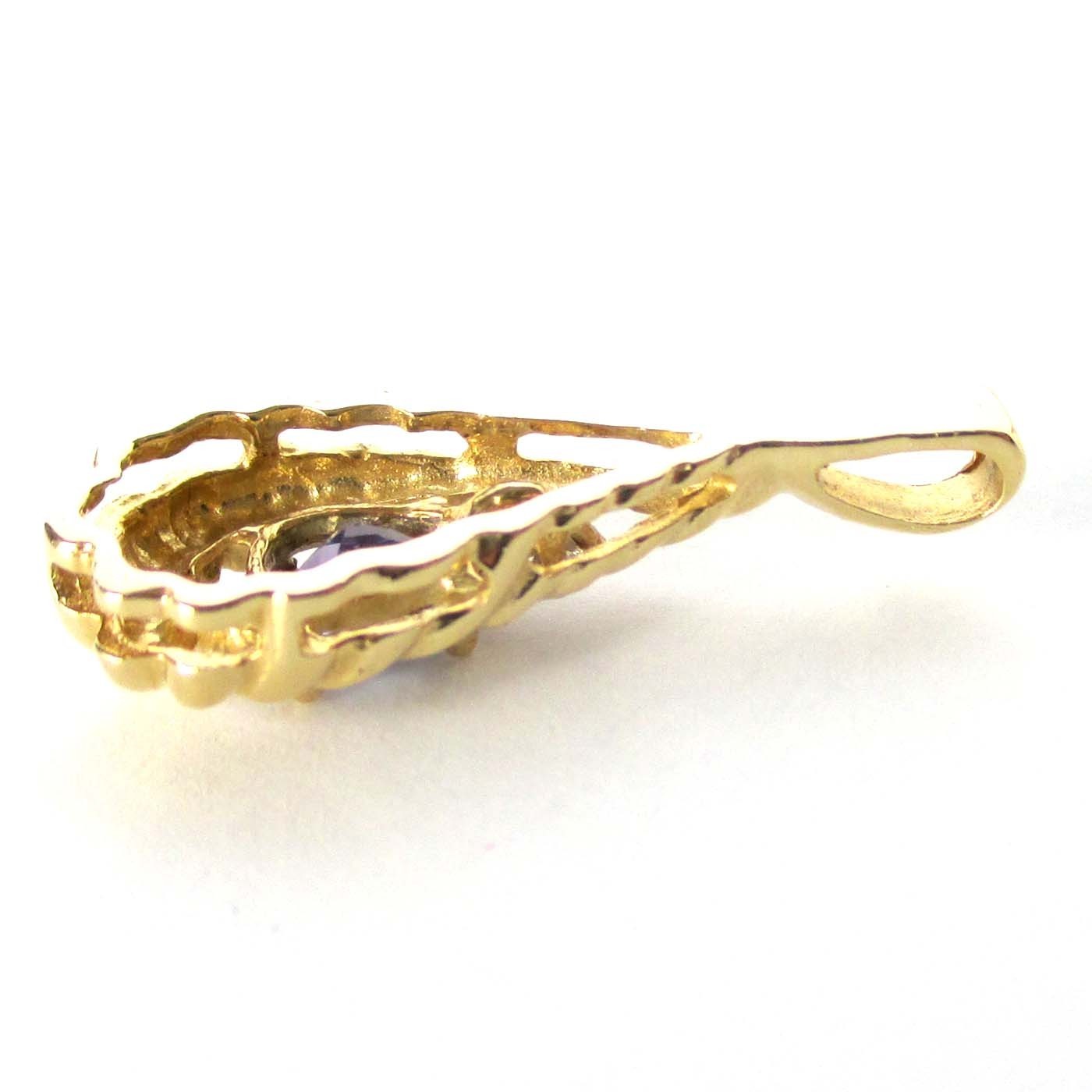 14K Tanzanite and Diamond Pendant