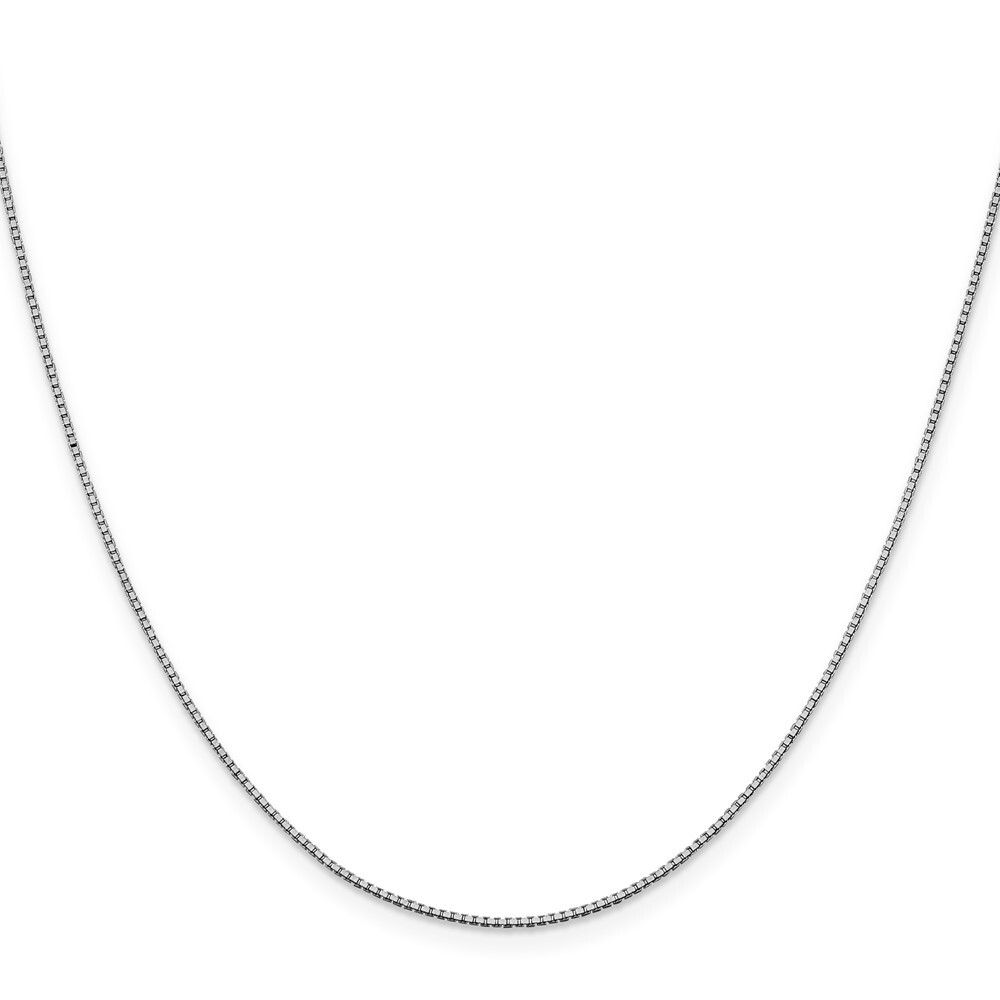 10k White Gold .95mm Box Chain Necklace 2.58g Perfect Gift for Her