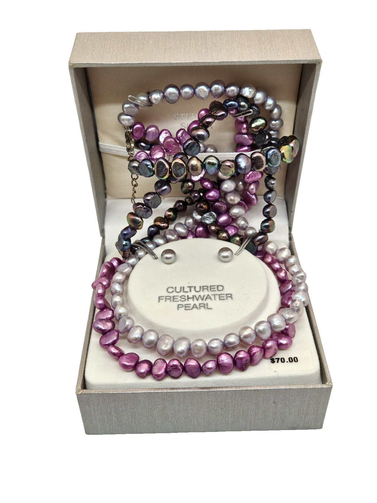 Kohl’s Collection Multi-Colored Cultured Freshwater Pearl Necklace NIB