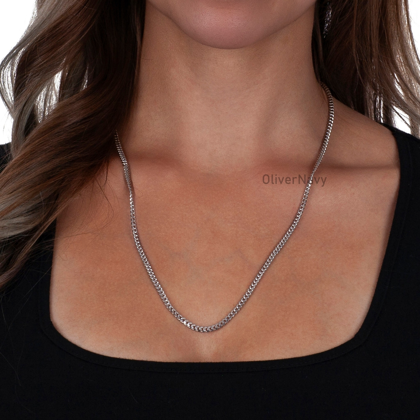 Men’s Miami Cuban Link Chain Solid 925 Sterling Silver 3.2mm Italian – Brand New