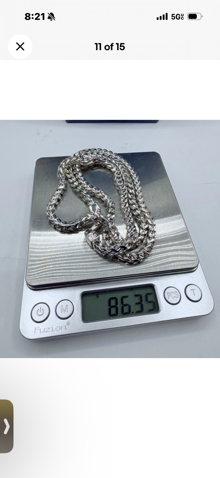 HEAVY SOLID 925 ITALY STERLING SILVER FRANCO CHAIN NECKLACE 28 6MM 863G G2U