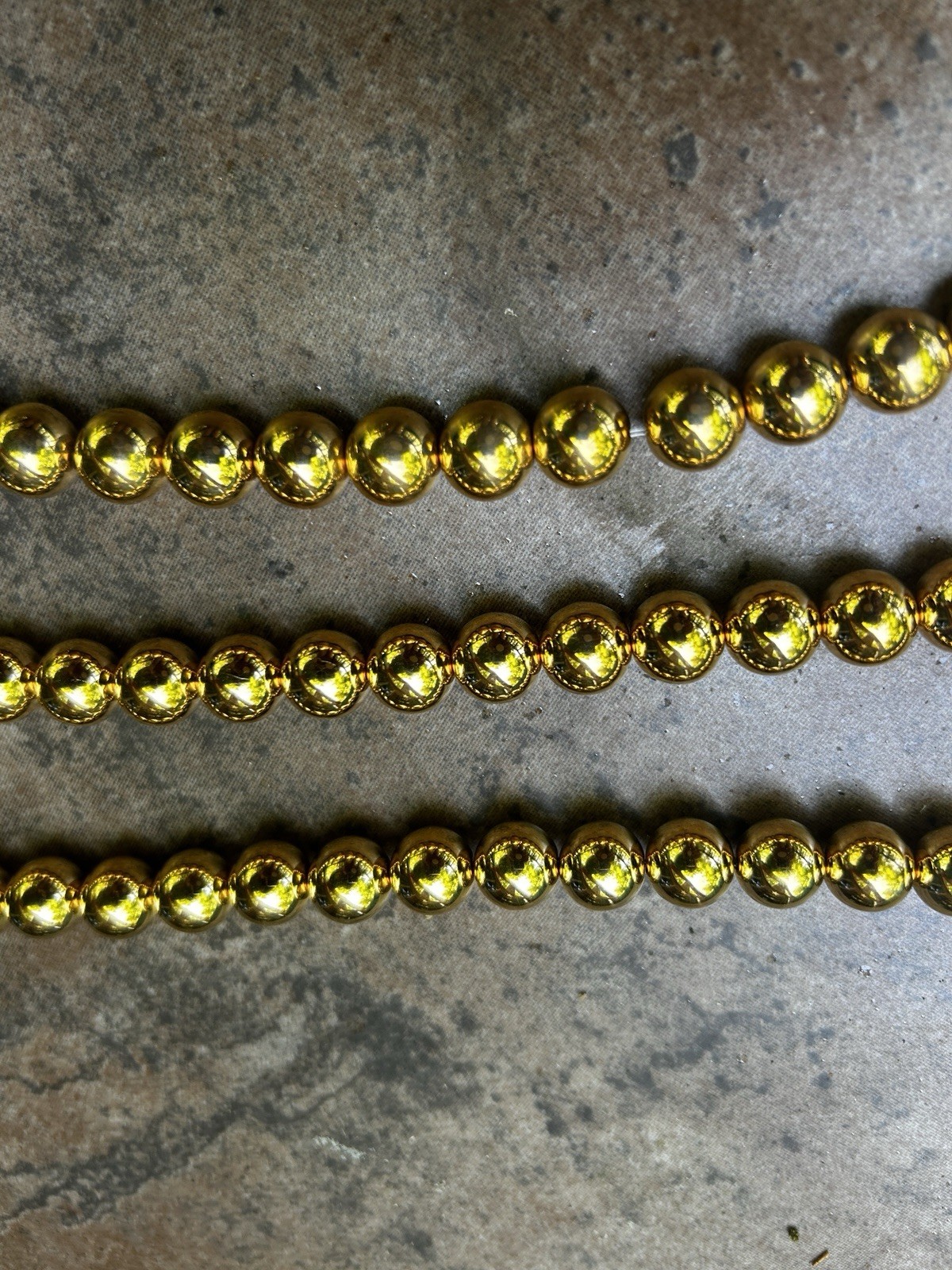 3 Piece Set Milor Italy 14k Gold Resin Bead Pair Necklaces and 1 Bracelet Set