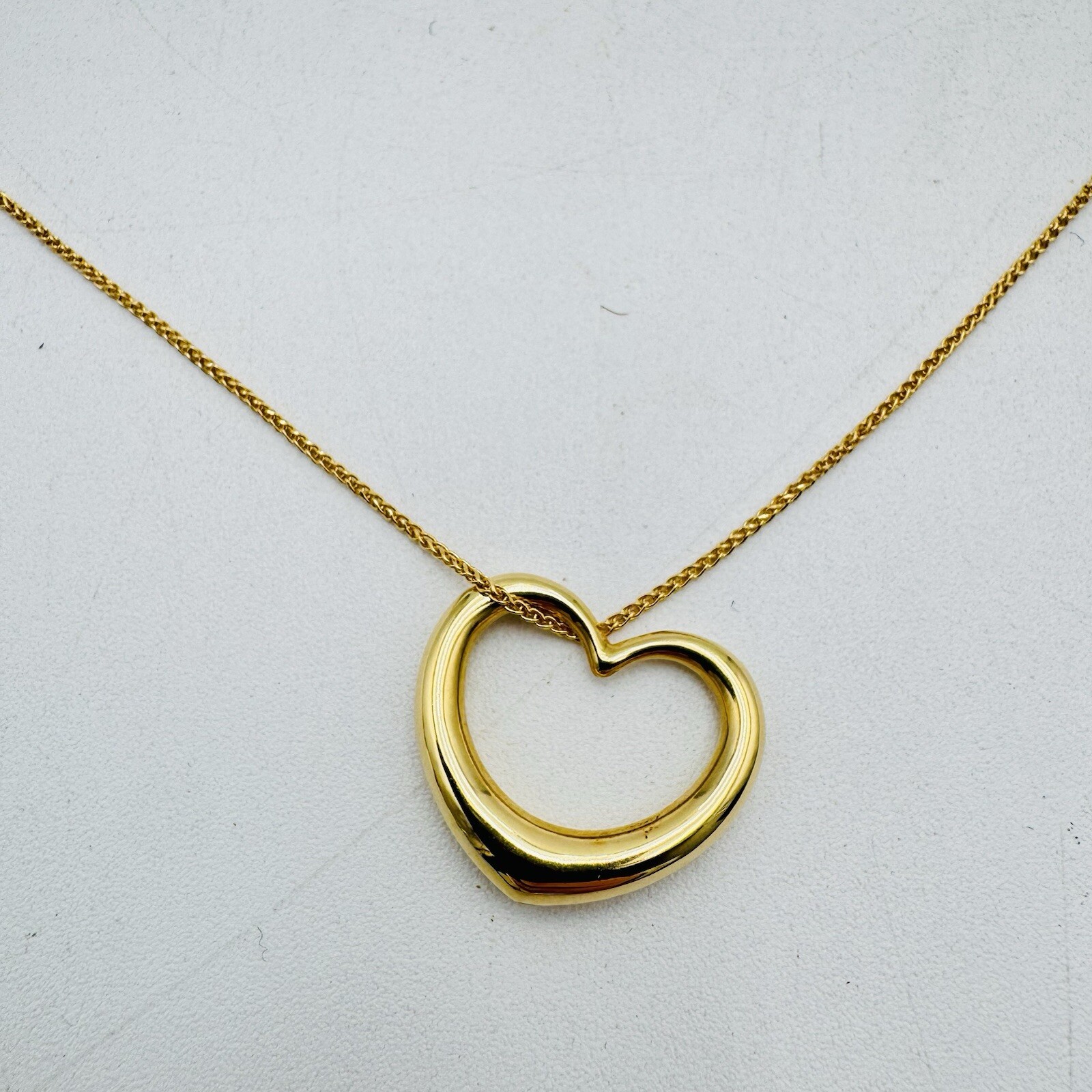 Milros Italian 14K Yellow Gold Heart Pendant Necklace 16” Long 3.4 grams