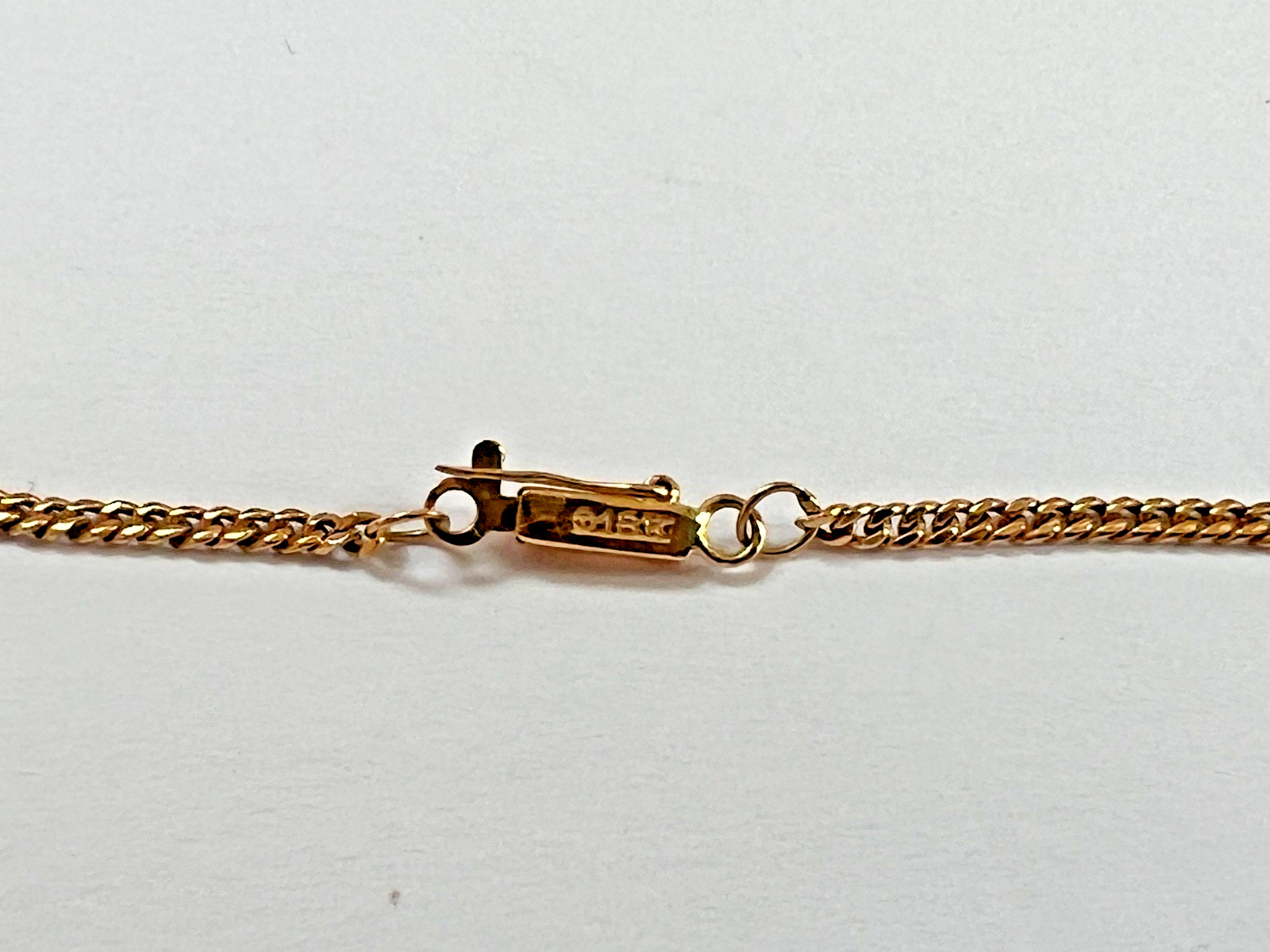 Antique 18K Yellow Gold Neck Chain 19” 4.9g 1mm – Nice Locking Safety Box Clasp